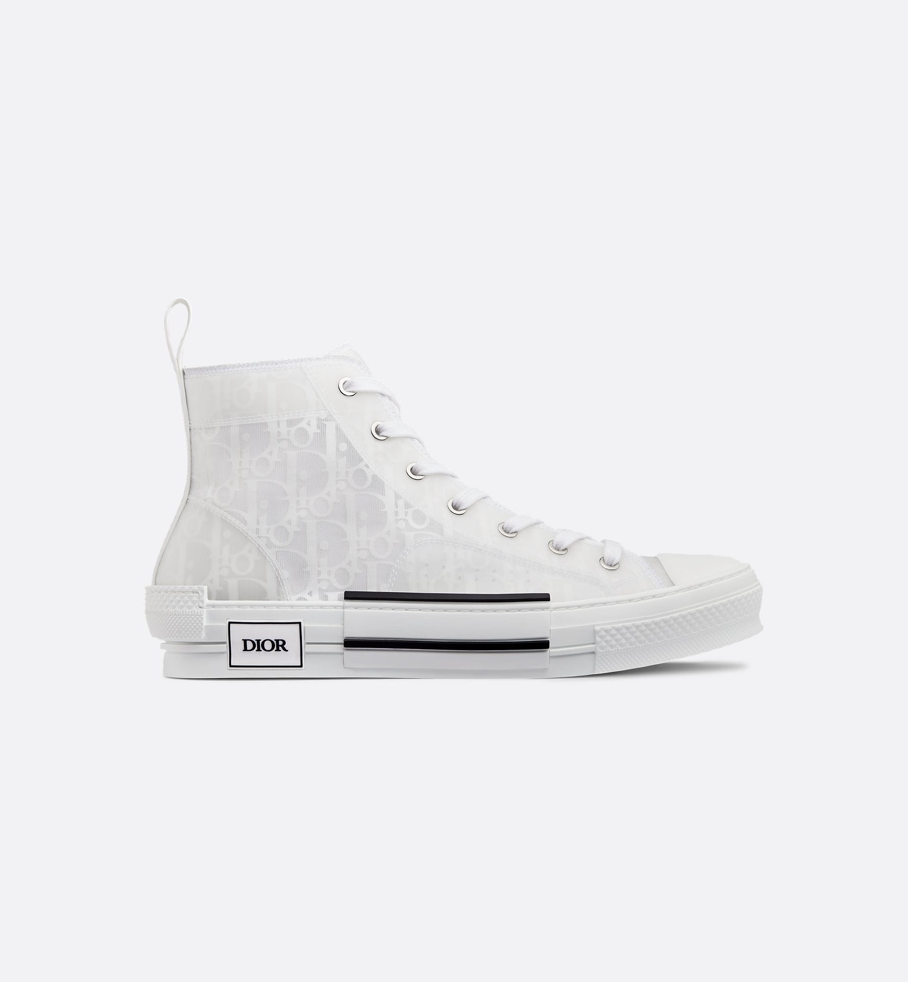 B23 High Top Sneaker White Dior Oblique Canvas