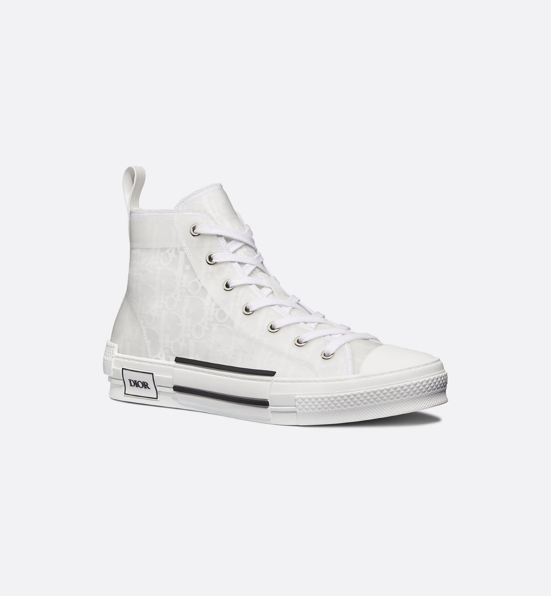 B23 High Top Sneaker White Dior Oblique Canvas