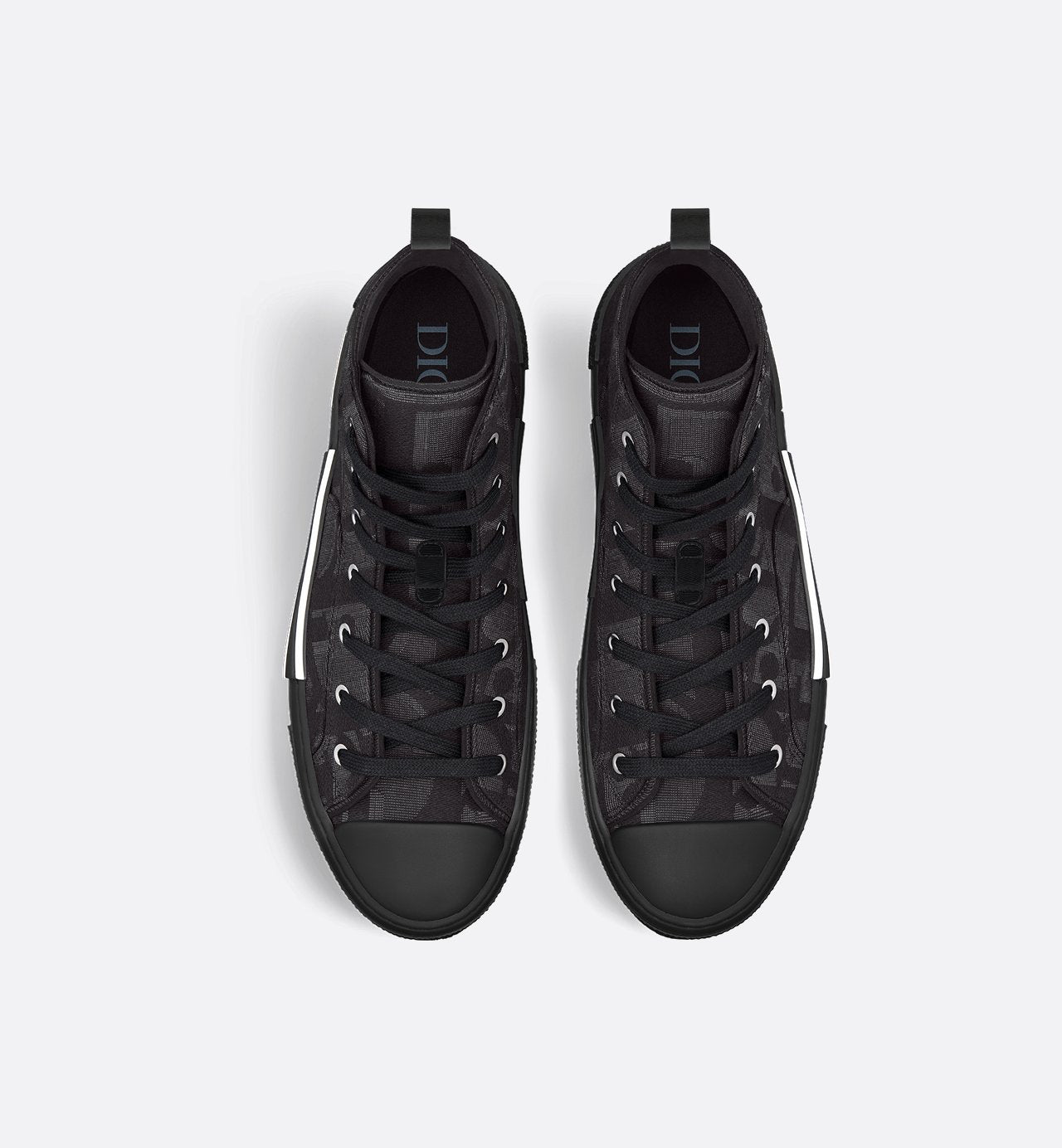 B23 High Top Sneaker Black Maxi Dior Oblique Jacquard