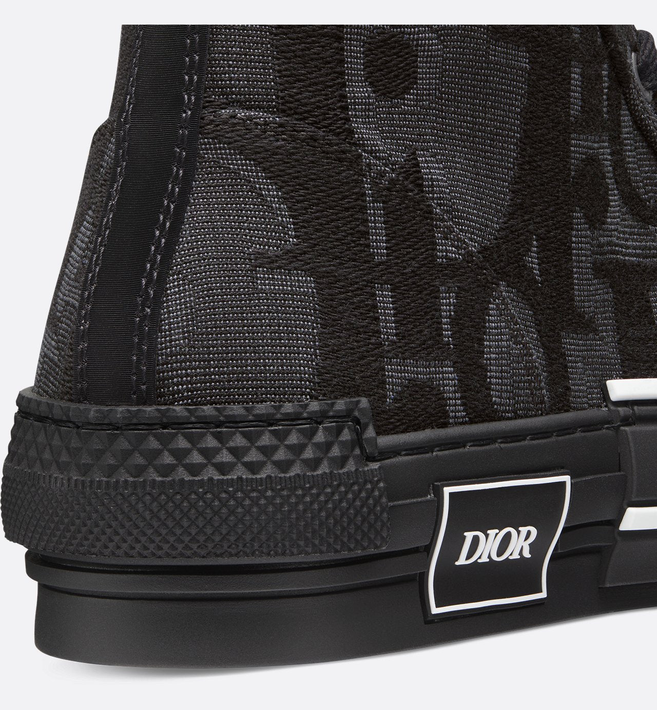 B23 High Top Sneaker Black Maxi Dior Oblique Jacquard