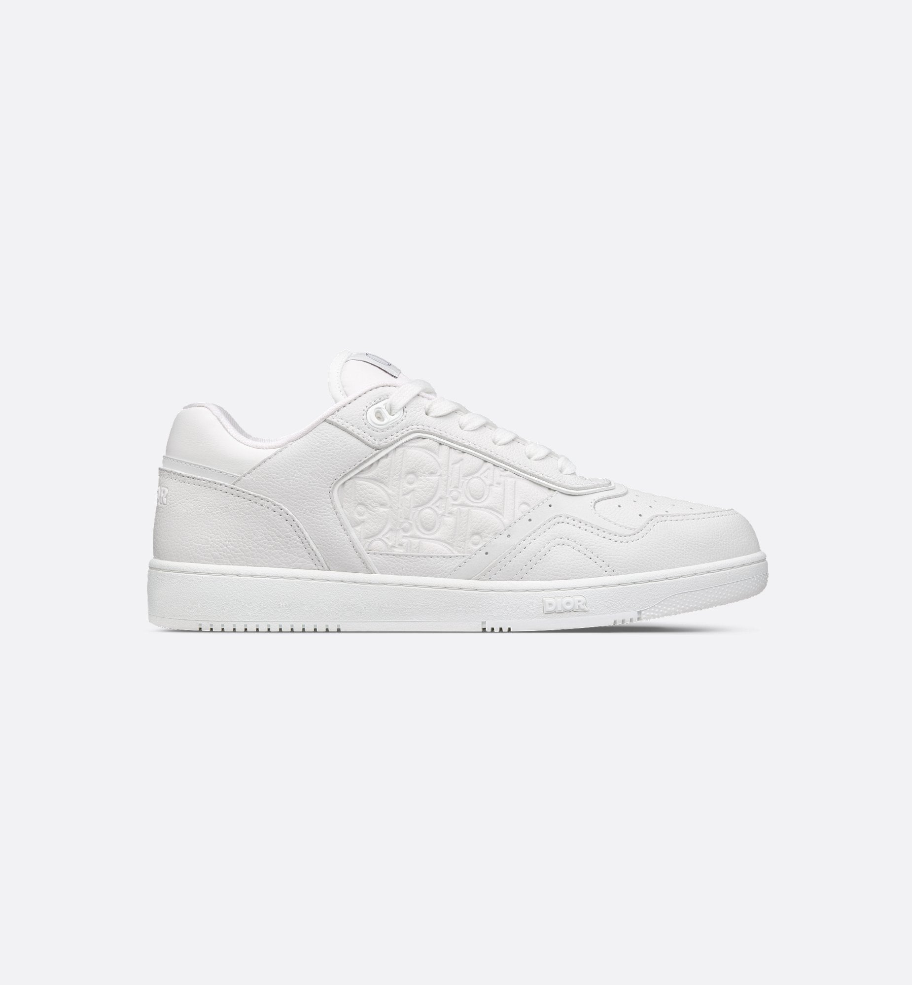 B27 Low Top Sneaker White Grained Calfskin And White Dior Gravity Leather