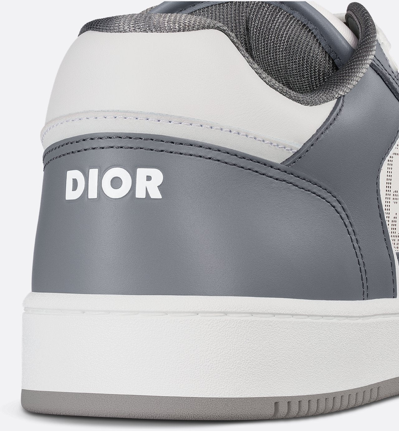 B27 Low Top Sneaker Dior Gray Smooth Calfskin And White Dior Oblique Galaxy Leather