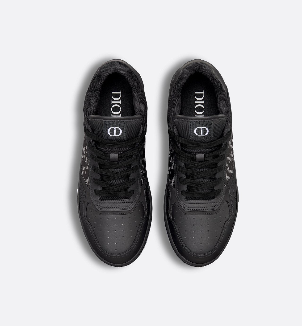 B27 Low Top Sneaker Black Smooth Calfskin Black Suede And Black Dior Oblique Galaxy Leather