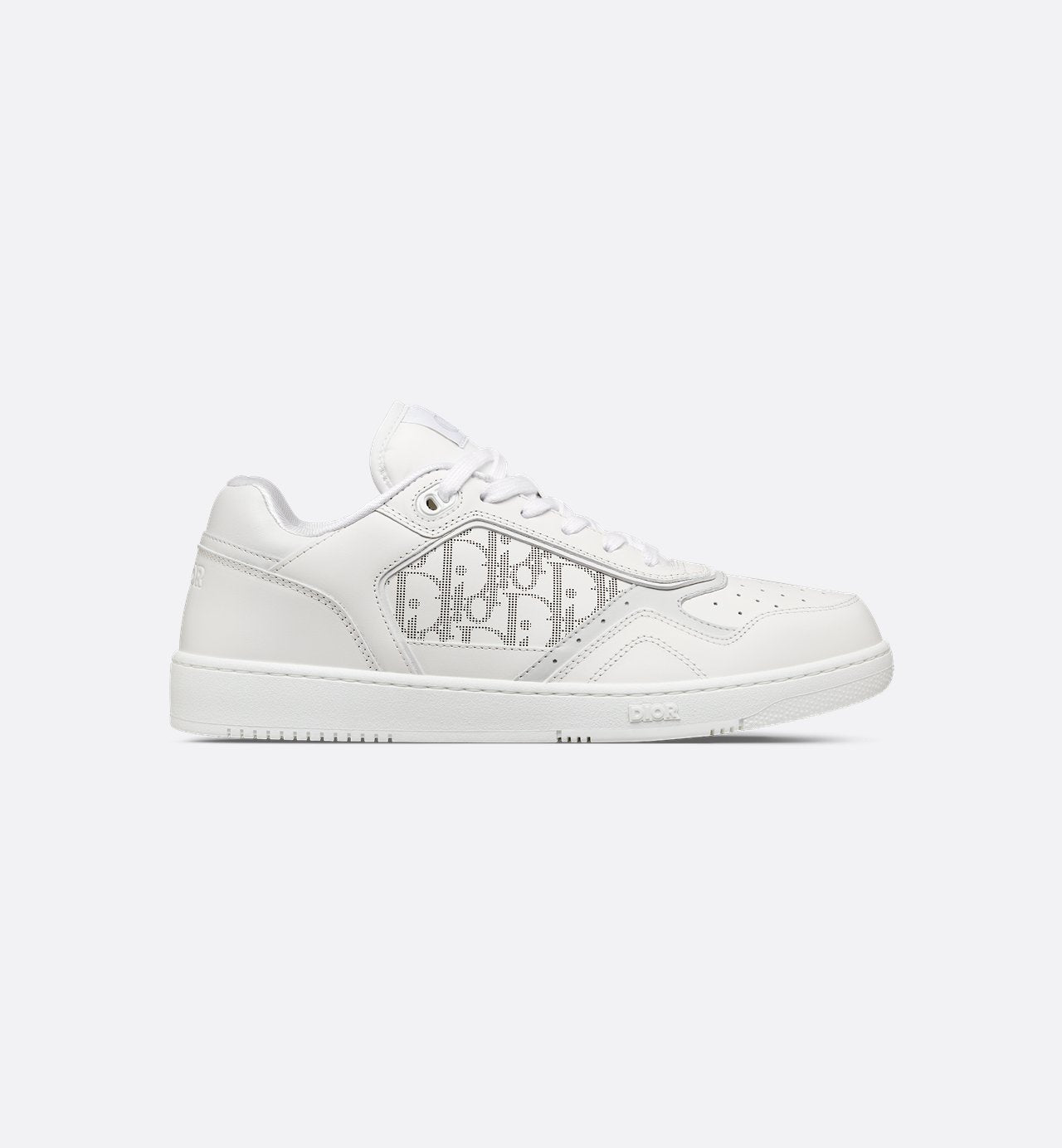 B27 Low Top Sneaker White Smooth Calfskin And Dior Oblique Galaxy Leather