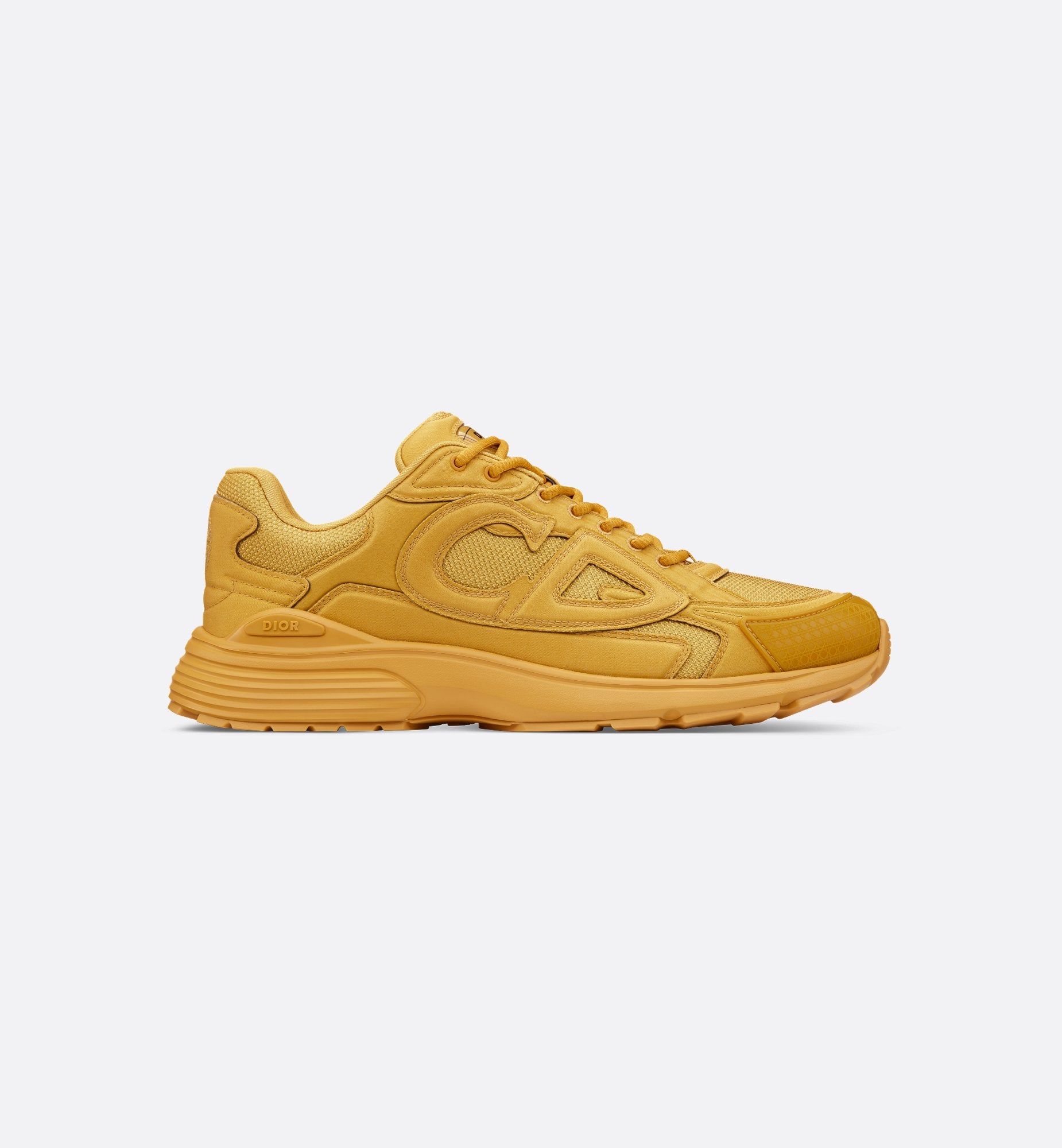 Dior And Stone Island B30 Sneaker Limited And Numbered Edition Yellow Technical Mesh And Yellow Dyed Cotton