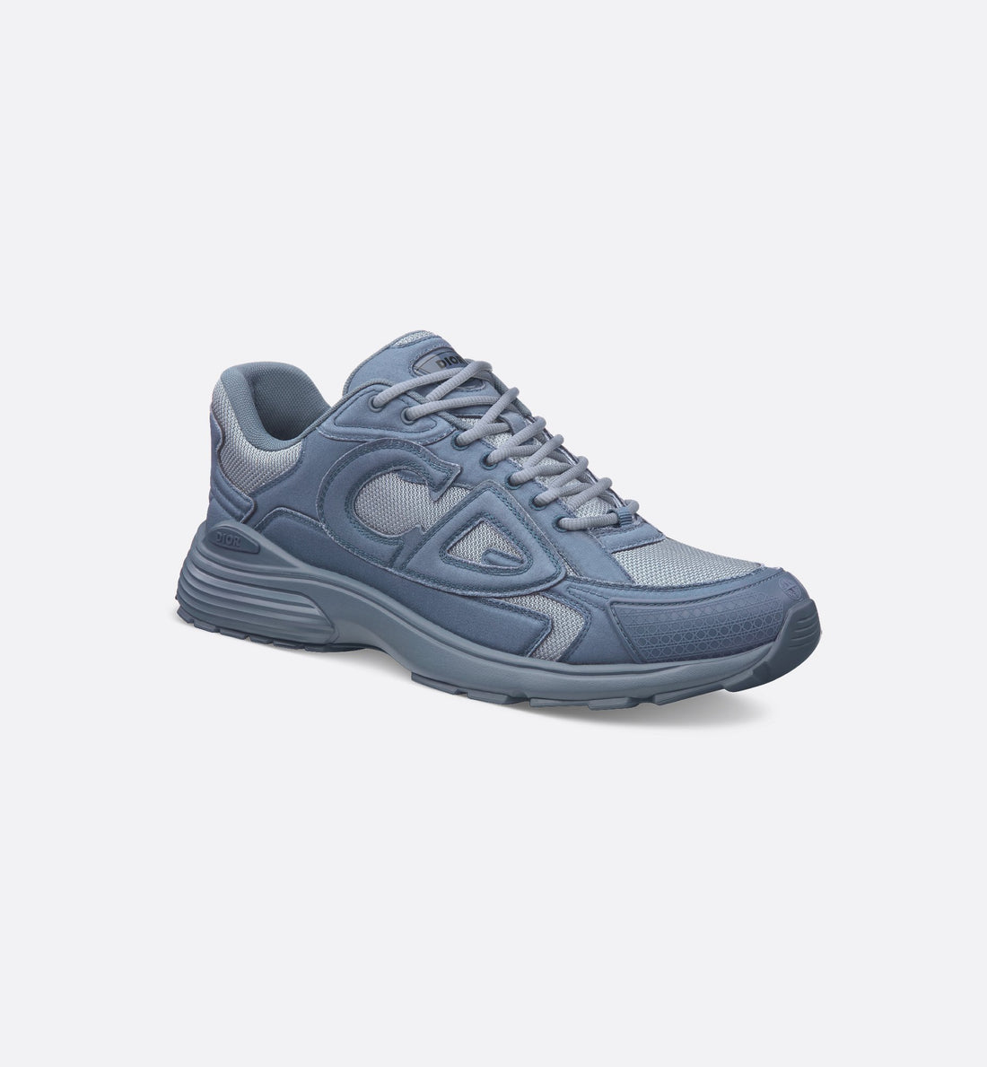 Dior And Stone Island B30 Sneaker Limited And Numbered Edition Blue Technical Mesh And Blue Dyed Cotton