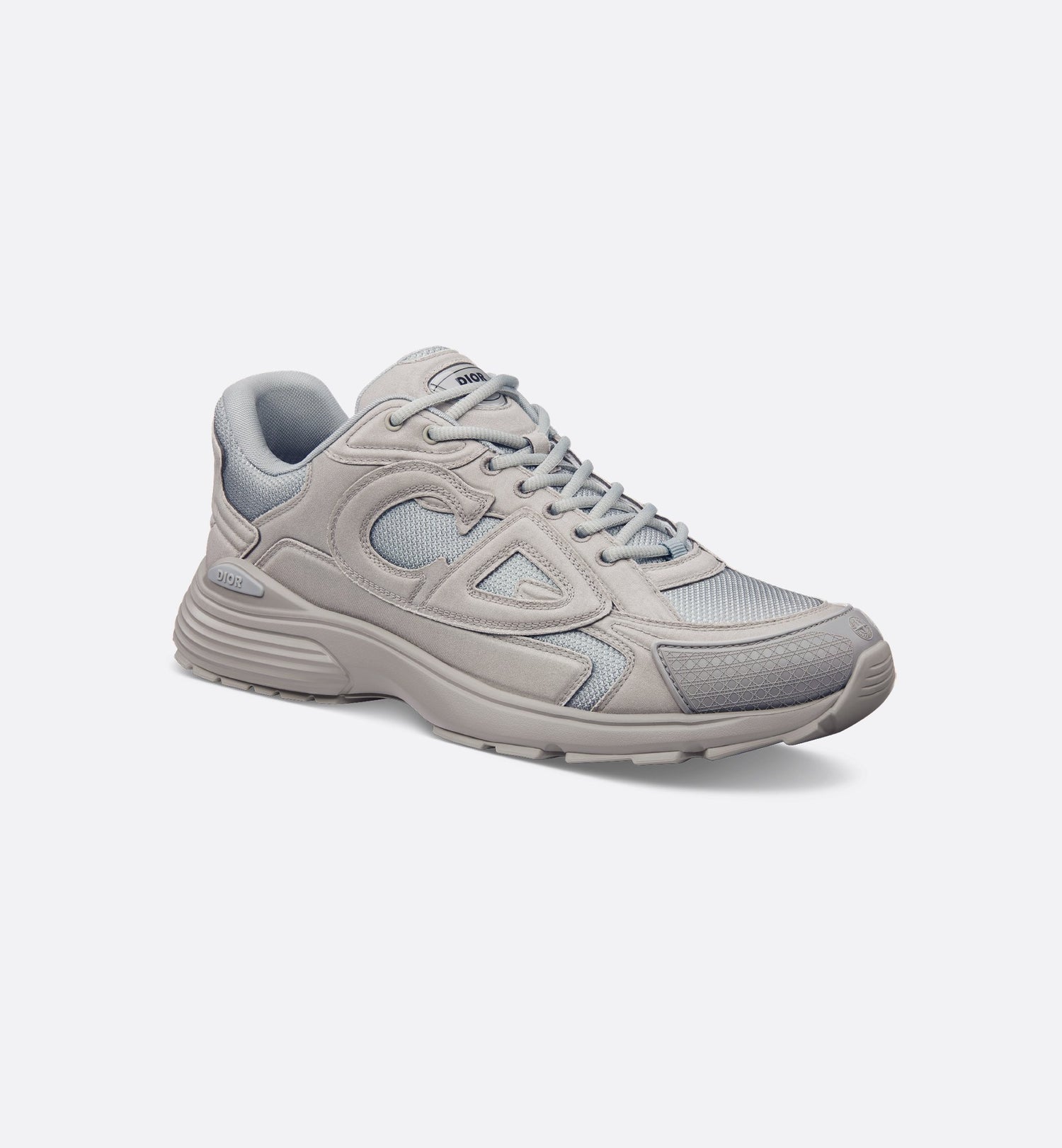 Dior And Stone Island B30 Sneaker Limited And Numbered Edition Gray Technical Mesh And Gray Dyed Cotton