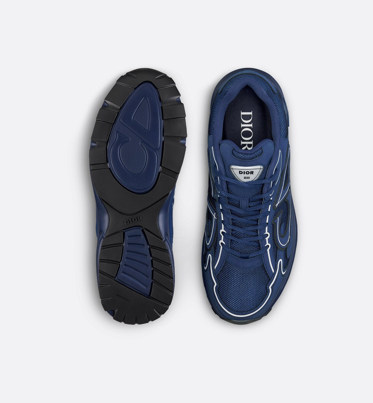 B30 Sneaker Deep Blue Mesh And Technical Fabric