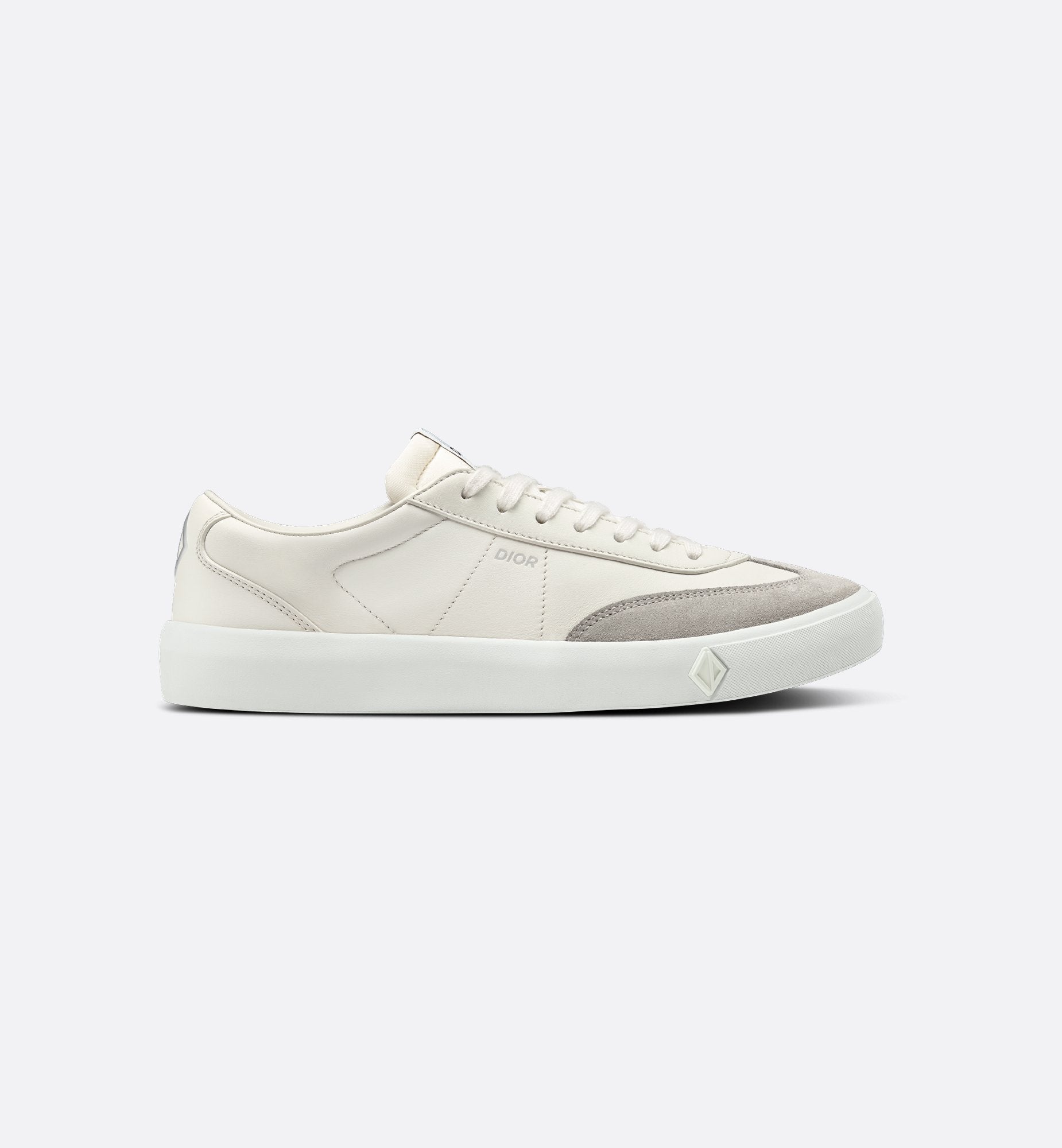 B101 Sneaker Cream Smooth Calfskin And Greige Nubuck