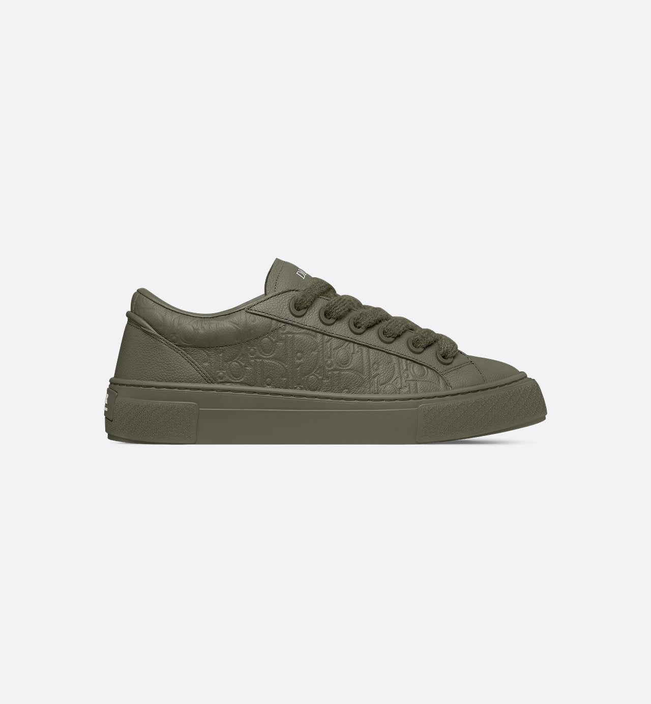 B33 Sneaker Khaki Grained Calfskin And Khaki Dior Gravity Leather