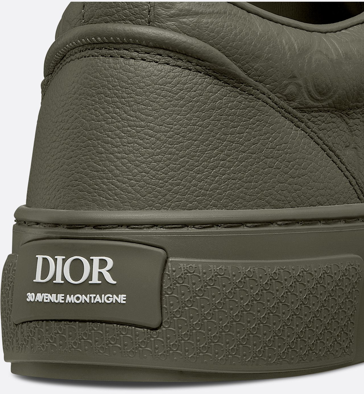 B33 Sneaker Khaki Grained Calfskin And Khaki Dior Gravity Leather