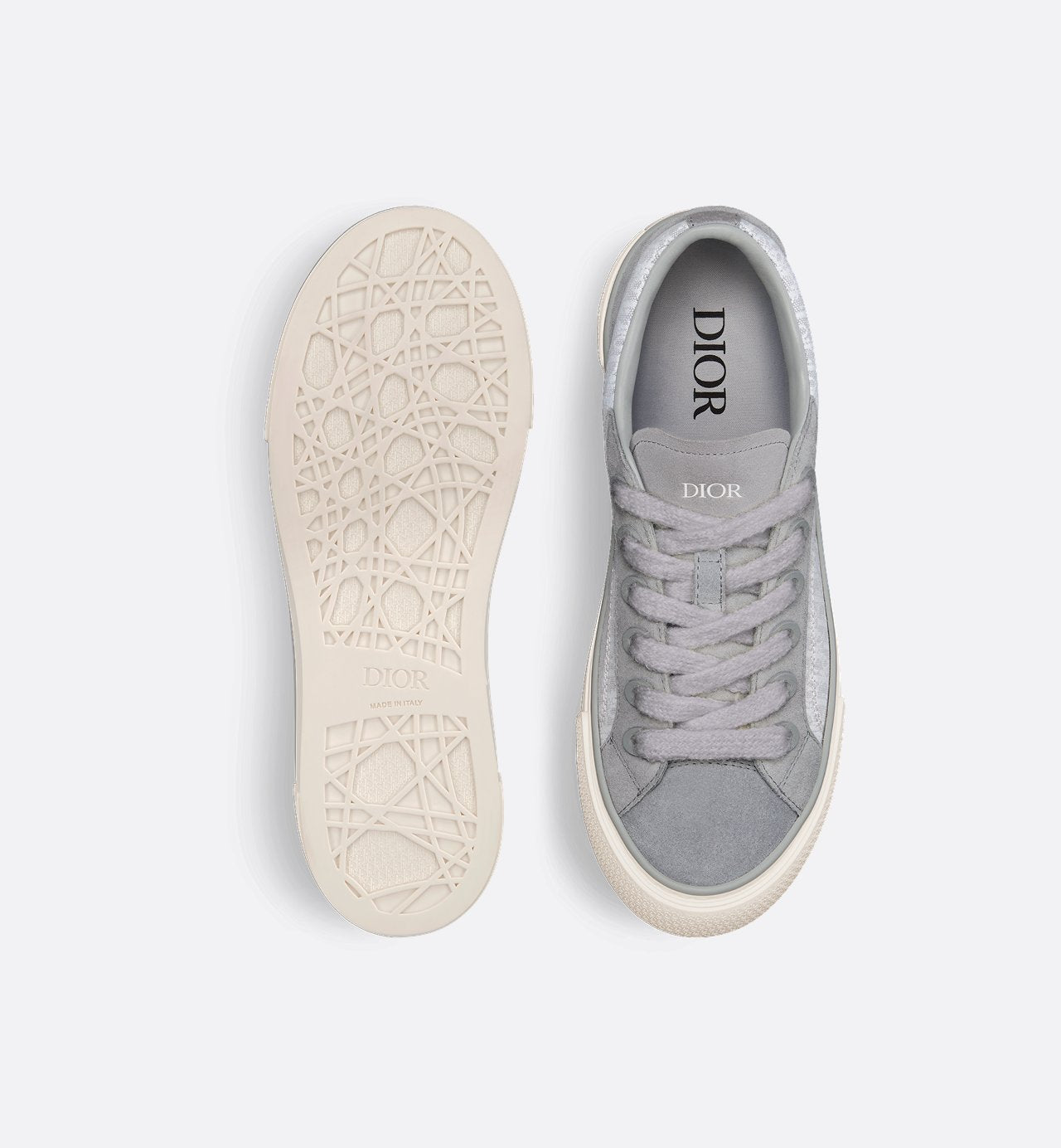 B33 Sneaker Dior Gray Dior Oblique Jacquard And Dior Gray Suede