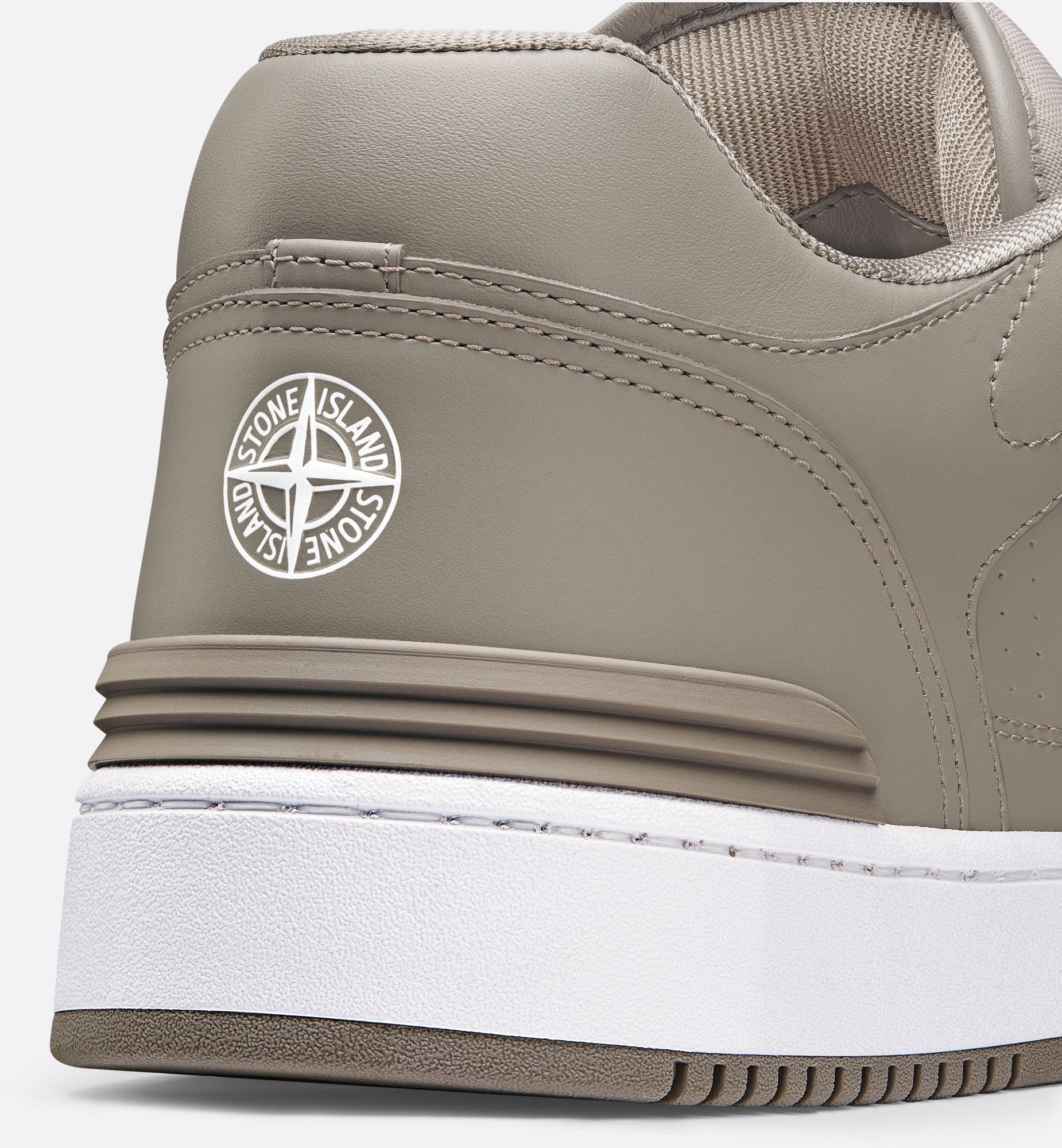 Dior And Stone Island B57 Low Top Sneaker Limited And Numbered Edition Gray And Yellow Smooth Calfskin