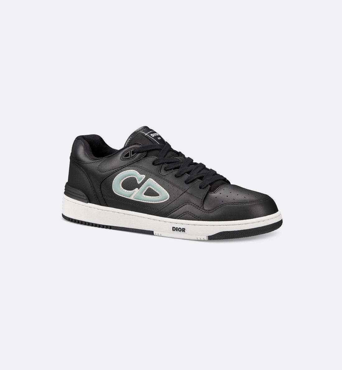 Dior And Stone Island B57 Low Top Sneaker Limited And Numbered Edition Black And Light Green Smooth Calfskin