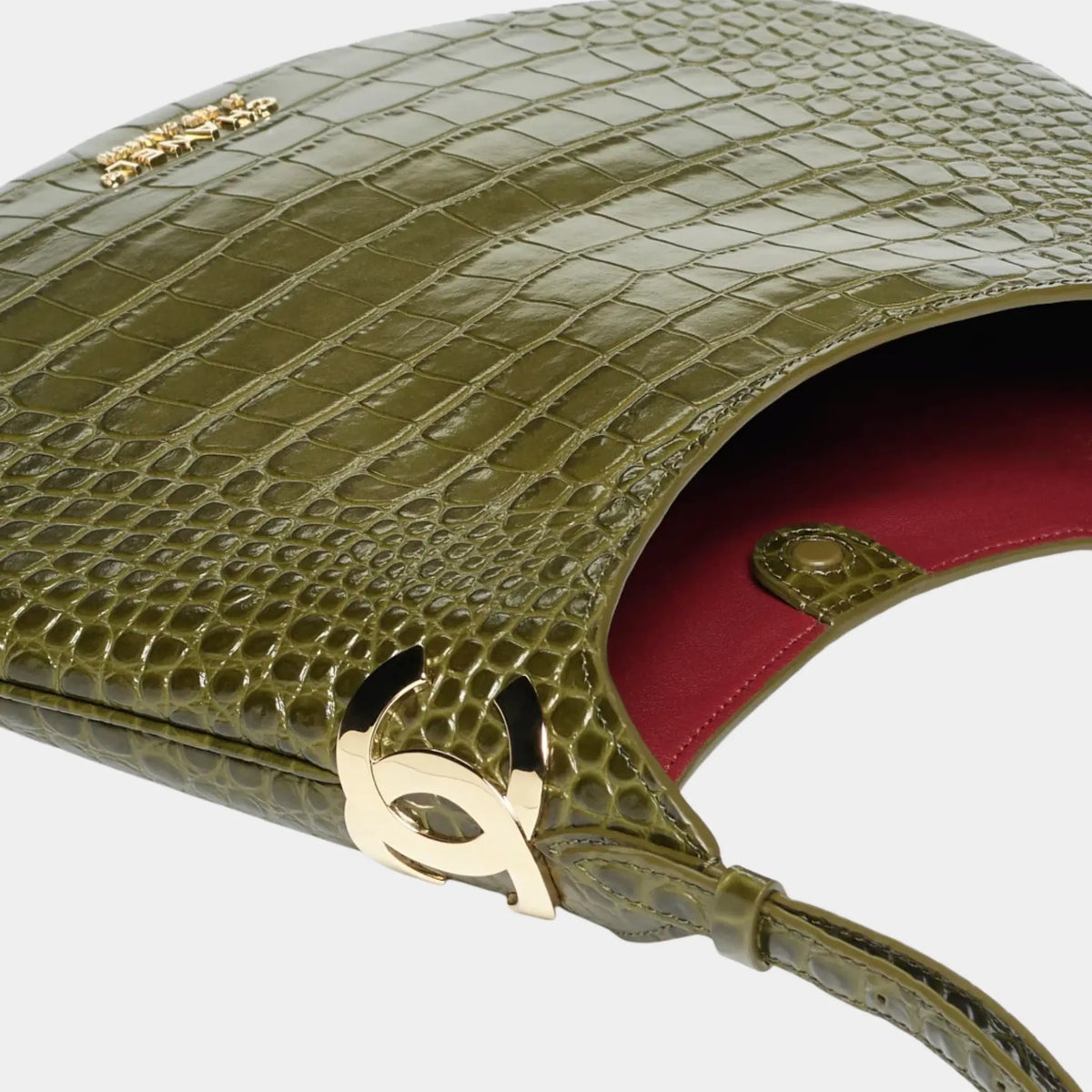 Hobo Bag Leather &amp; Gold-Plated Metal