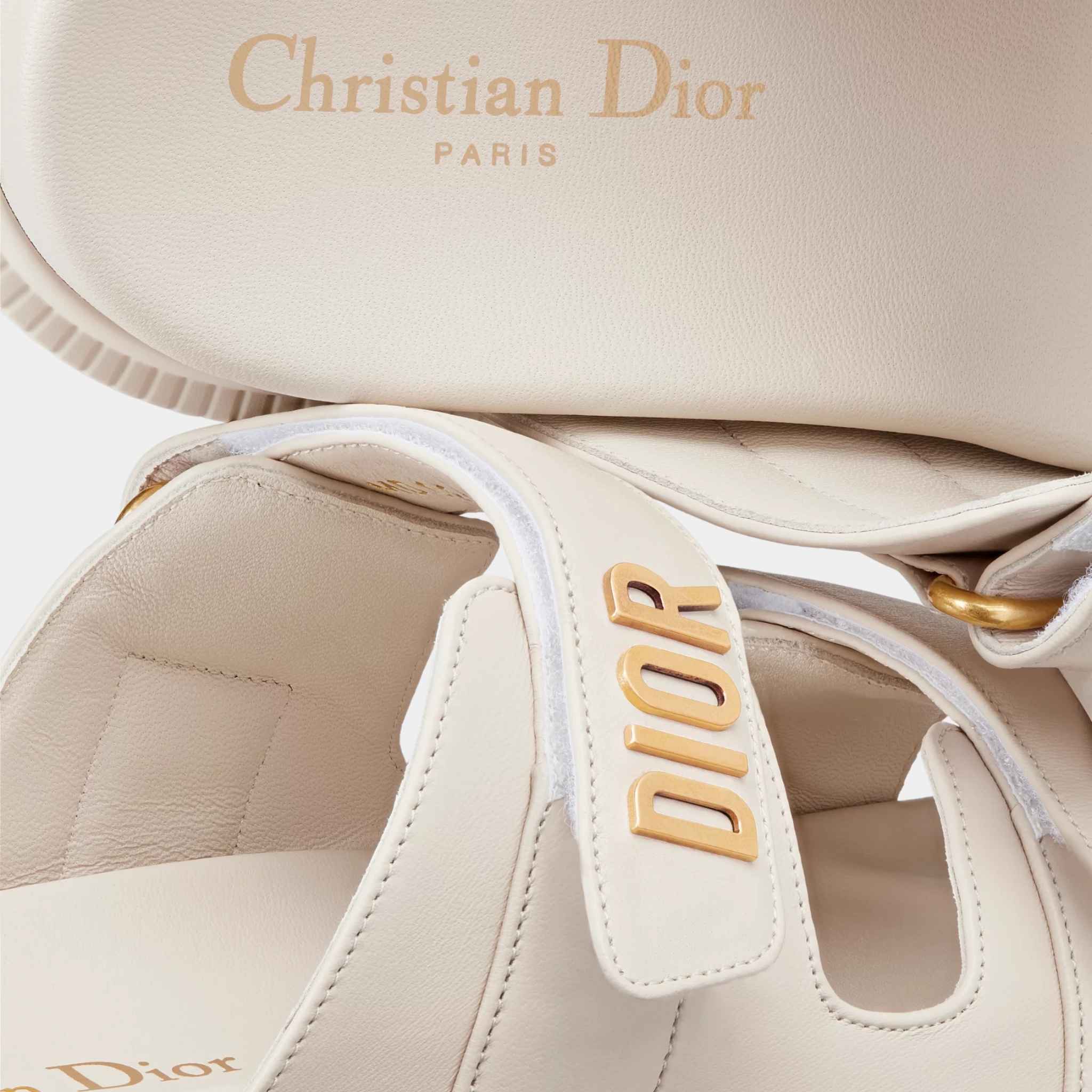 Dioract Slide White Lambskin