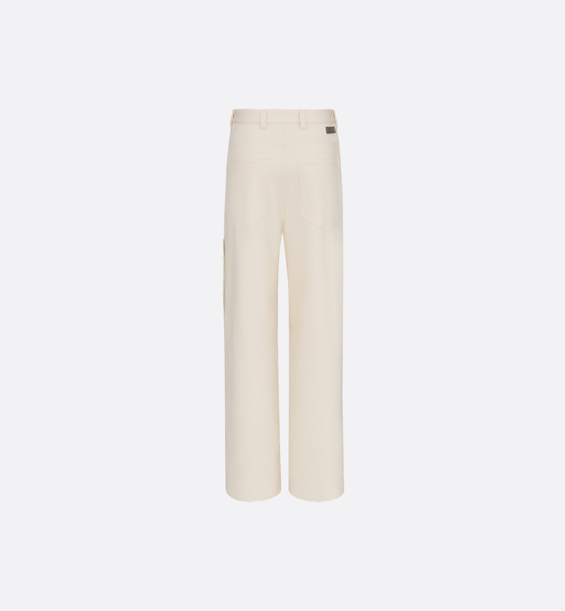 Icons Chinos White Cotton And Cashmere Blend