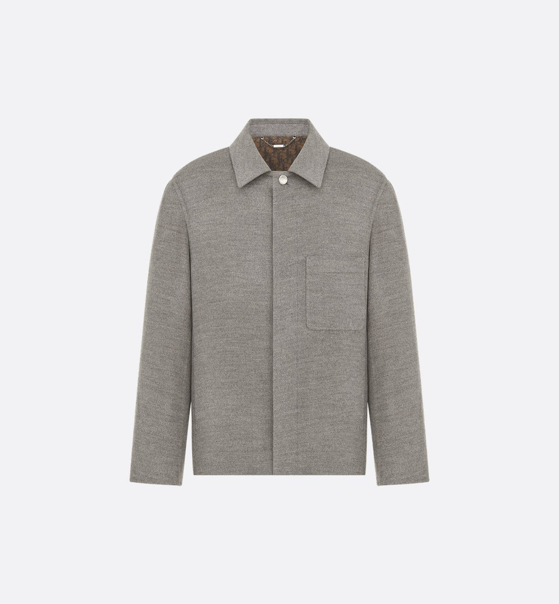 Icons Jacket Gray Double-Sided Virgin Wool Cashmere And Silk