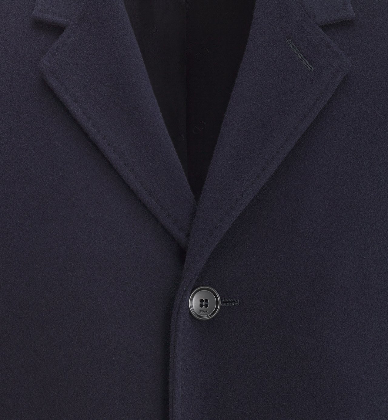 Classic Coat Navy Blue Cashmere