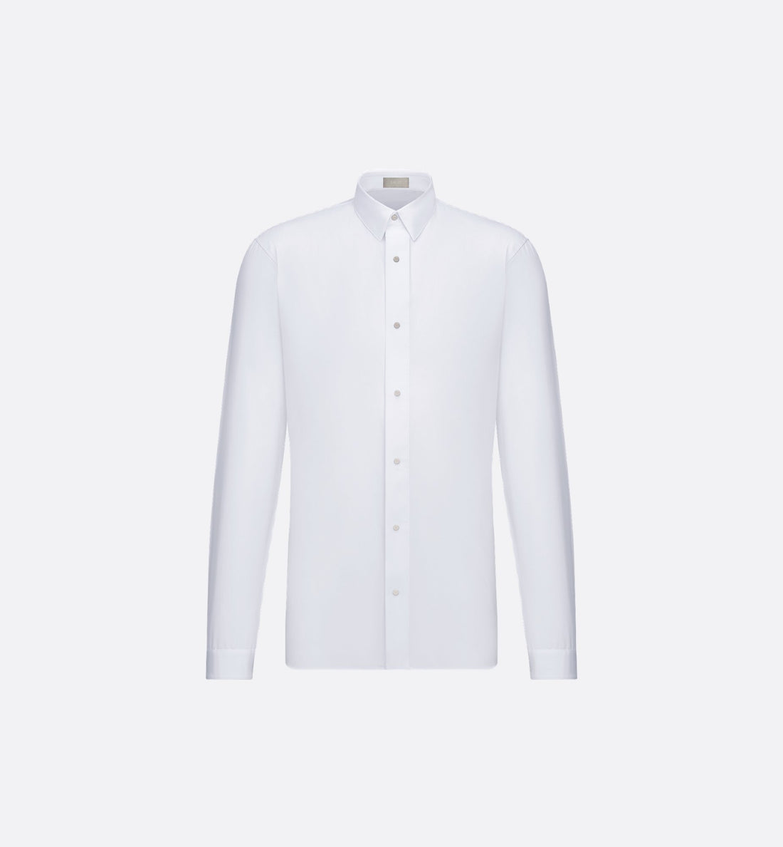 Shirt With Snaps White Cotton Poplin