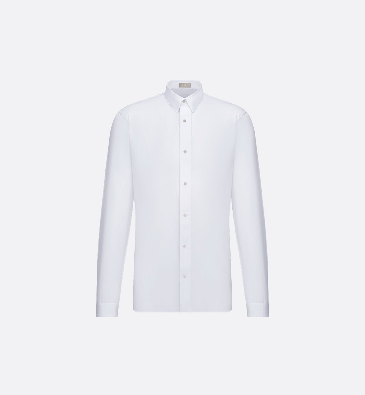 Shirt With Snaps White Cotton Poplin