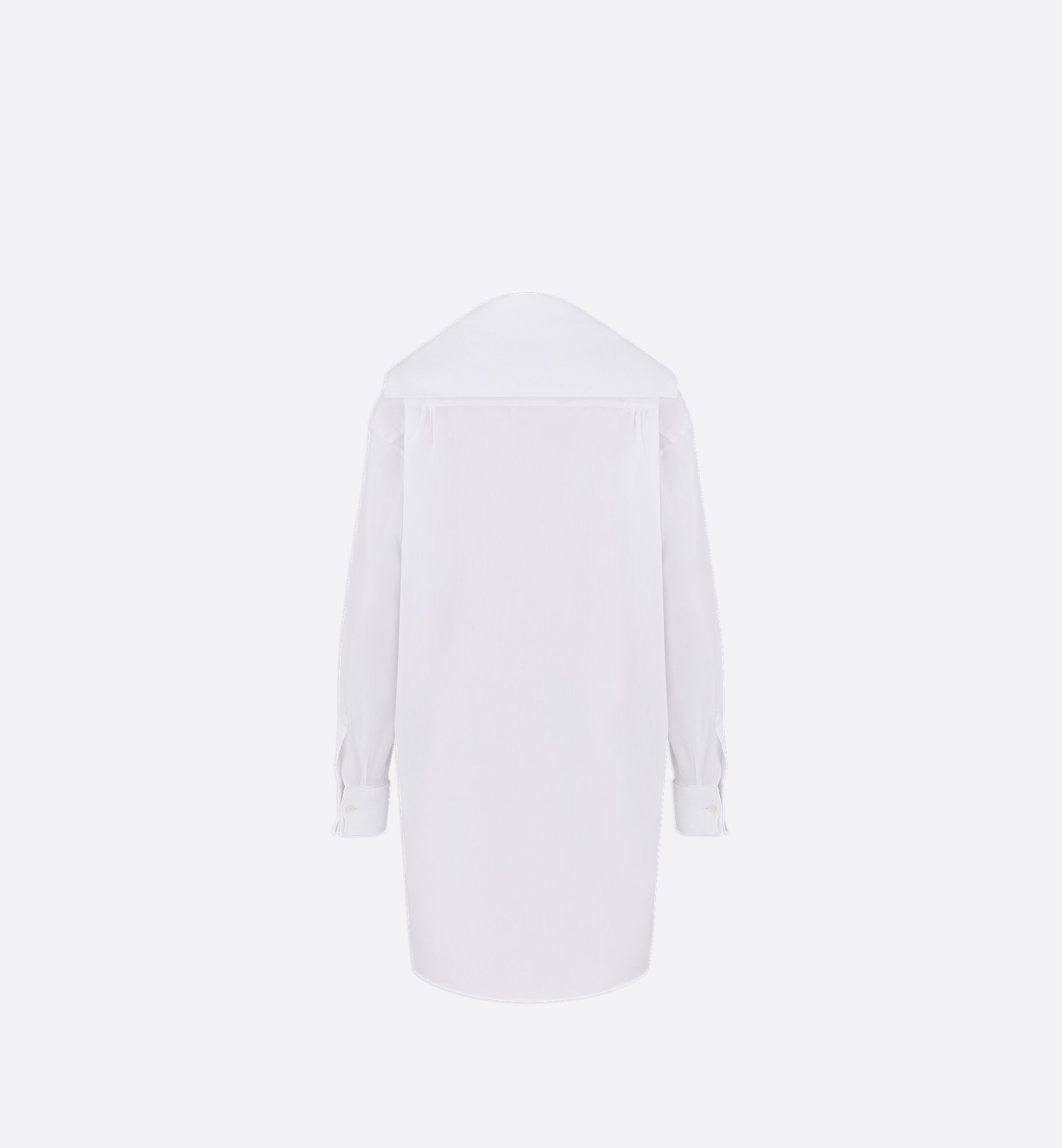 Blouse With Sailor Collar White Cotton Poplin