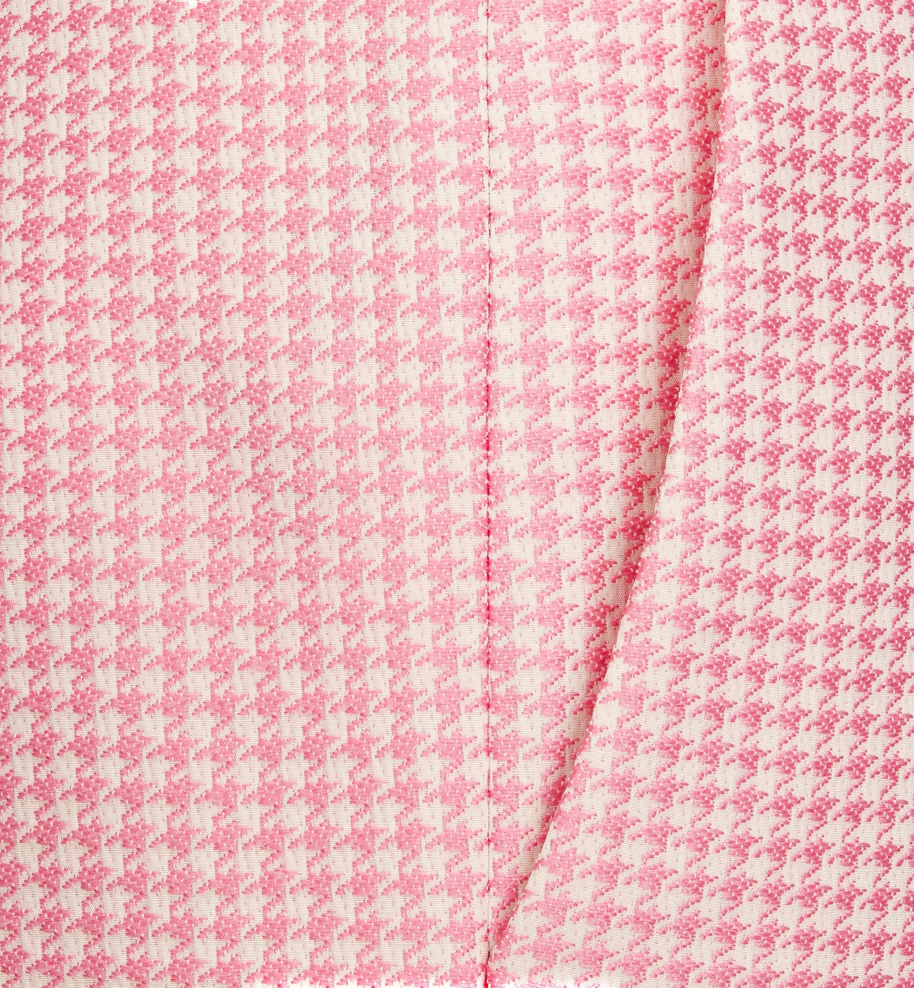 Dioriviera Regular Fit Pants White And Candy Pink Micro-Houndstooth Technical Cotton Jacquard