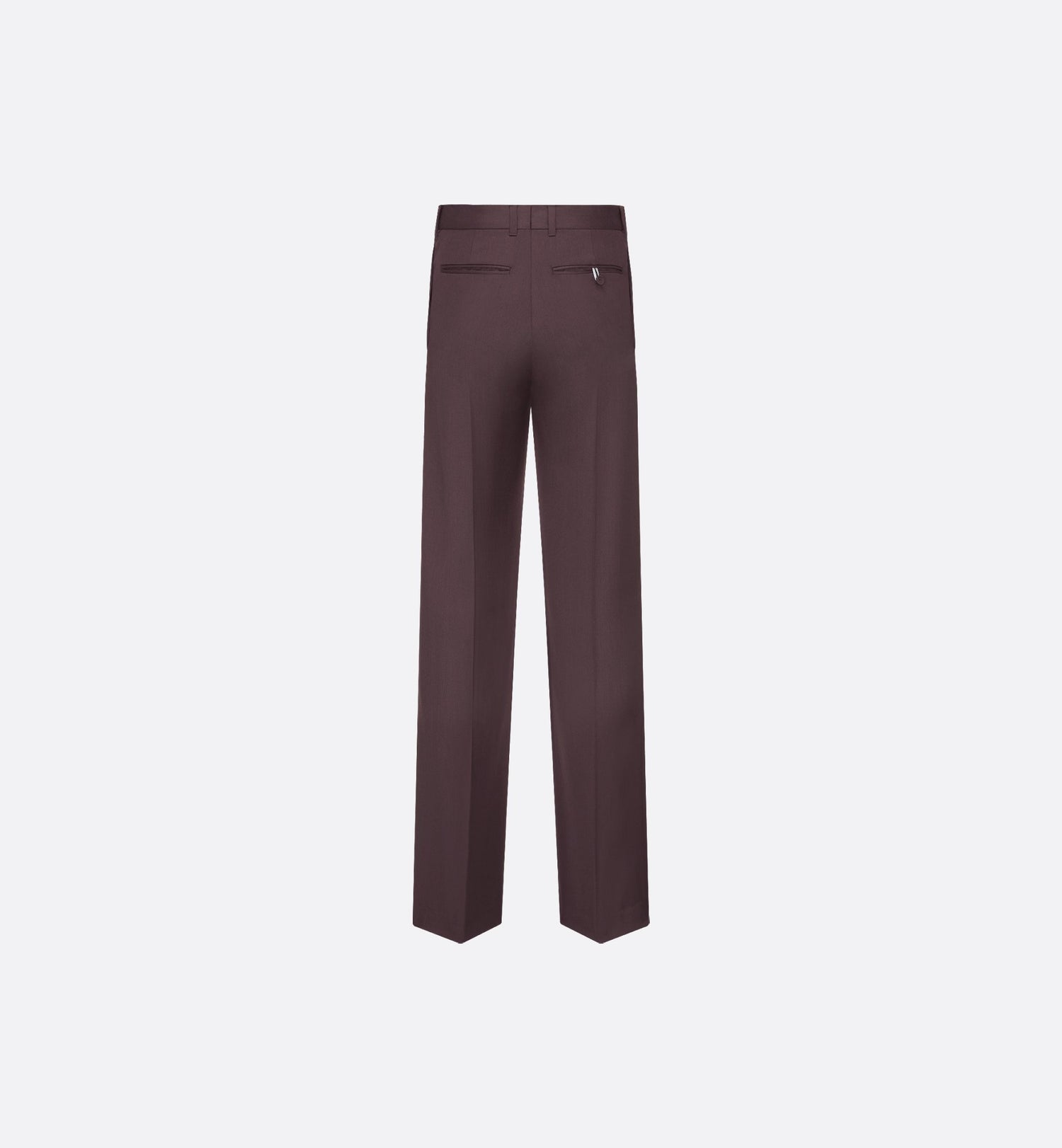 Flared Pants Burgundy Virgin Wool Twill