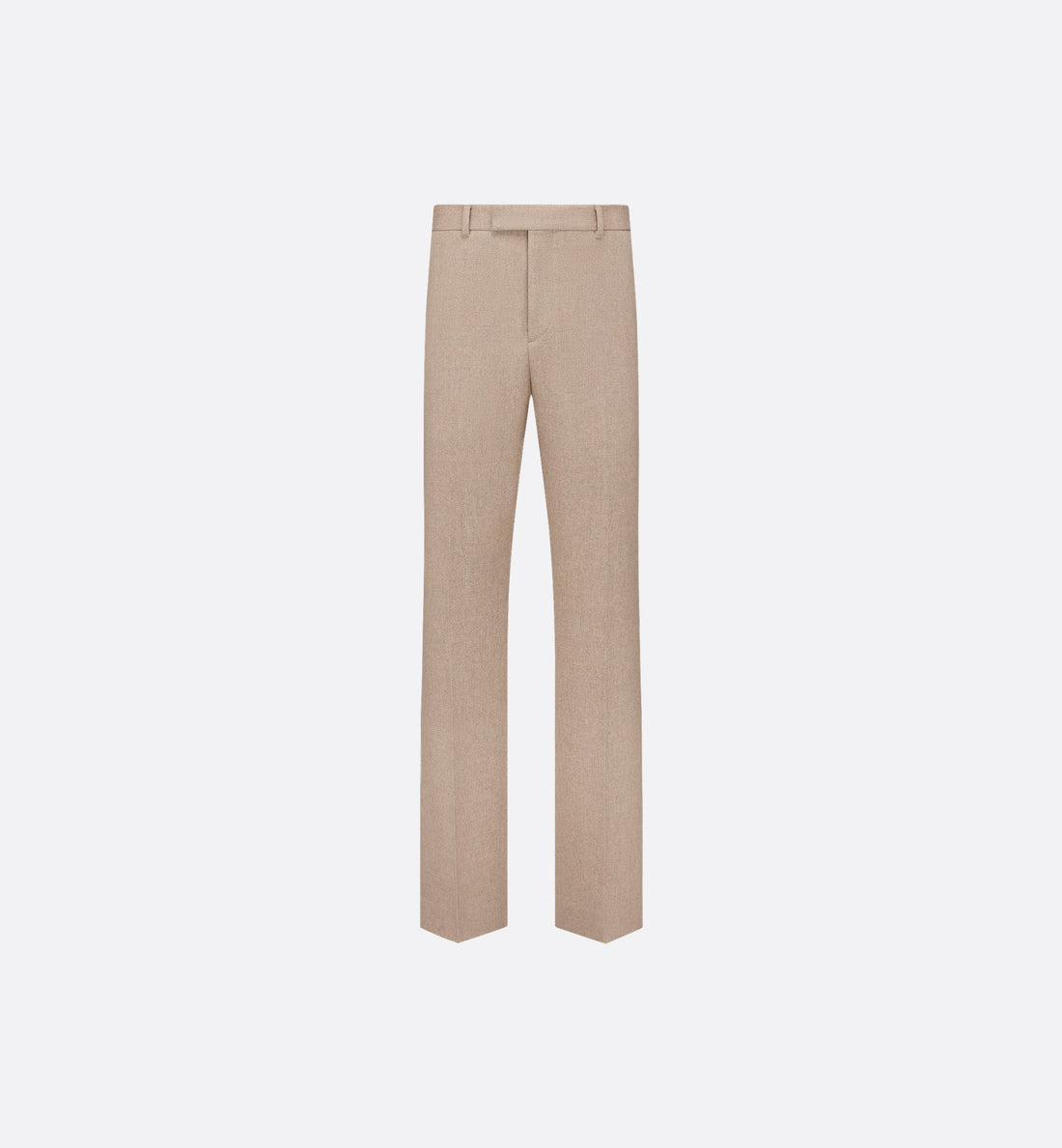 Flared Pants Beige Felted Cashmere And Virgin Wool