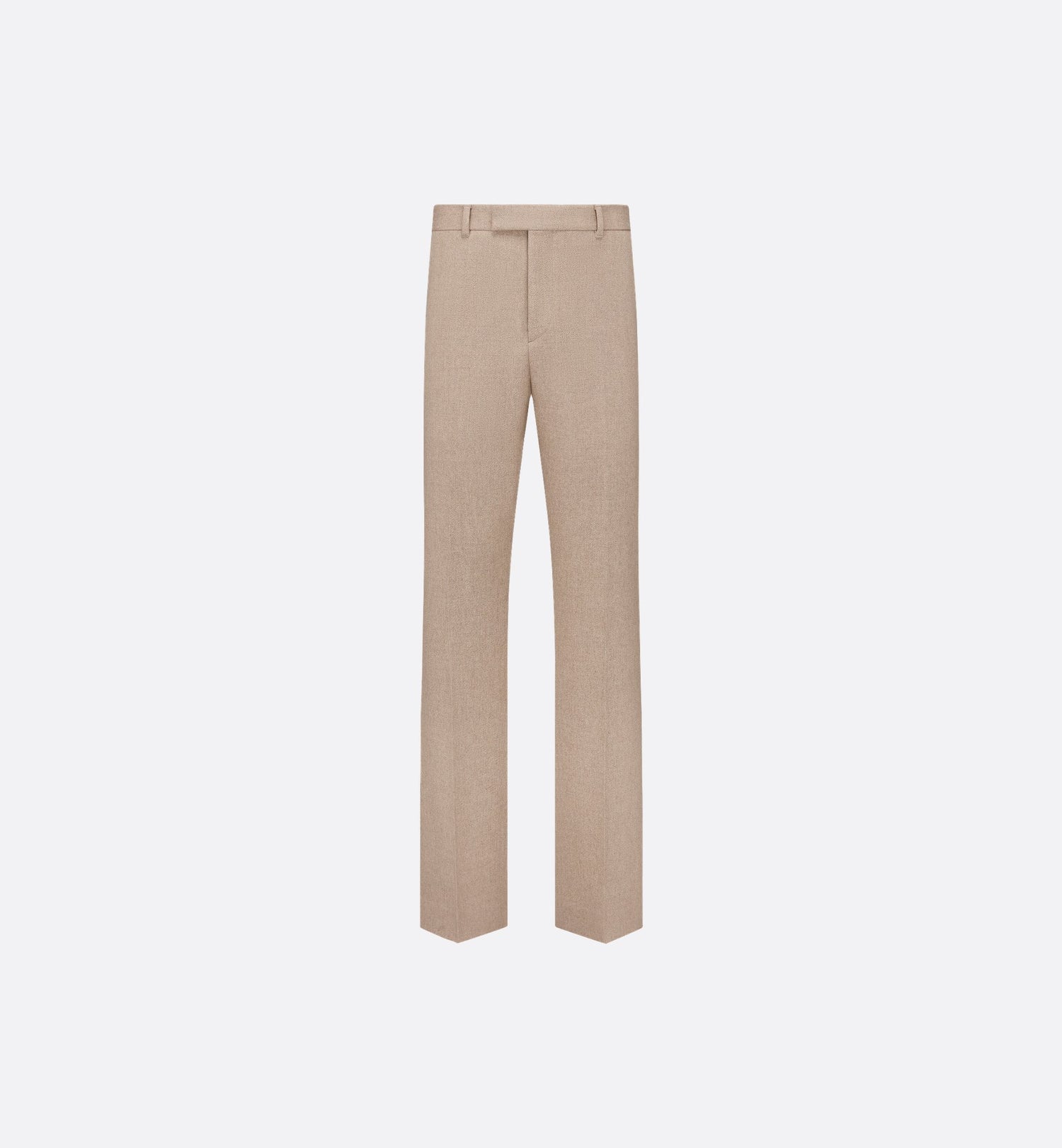 Flared Pants Beige Felted Cashmere And Virgin Wool