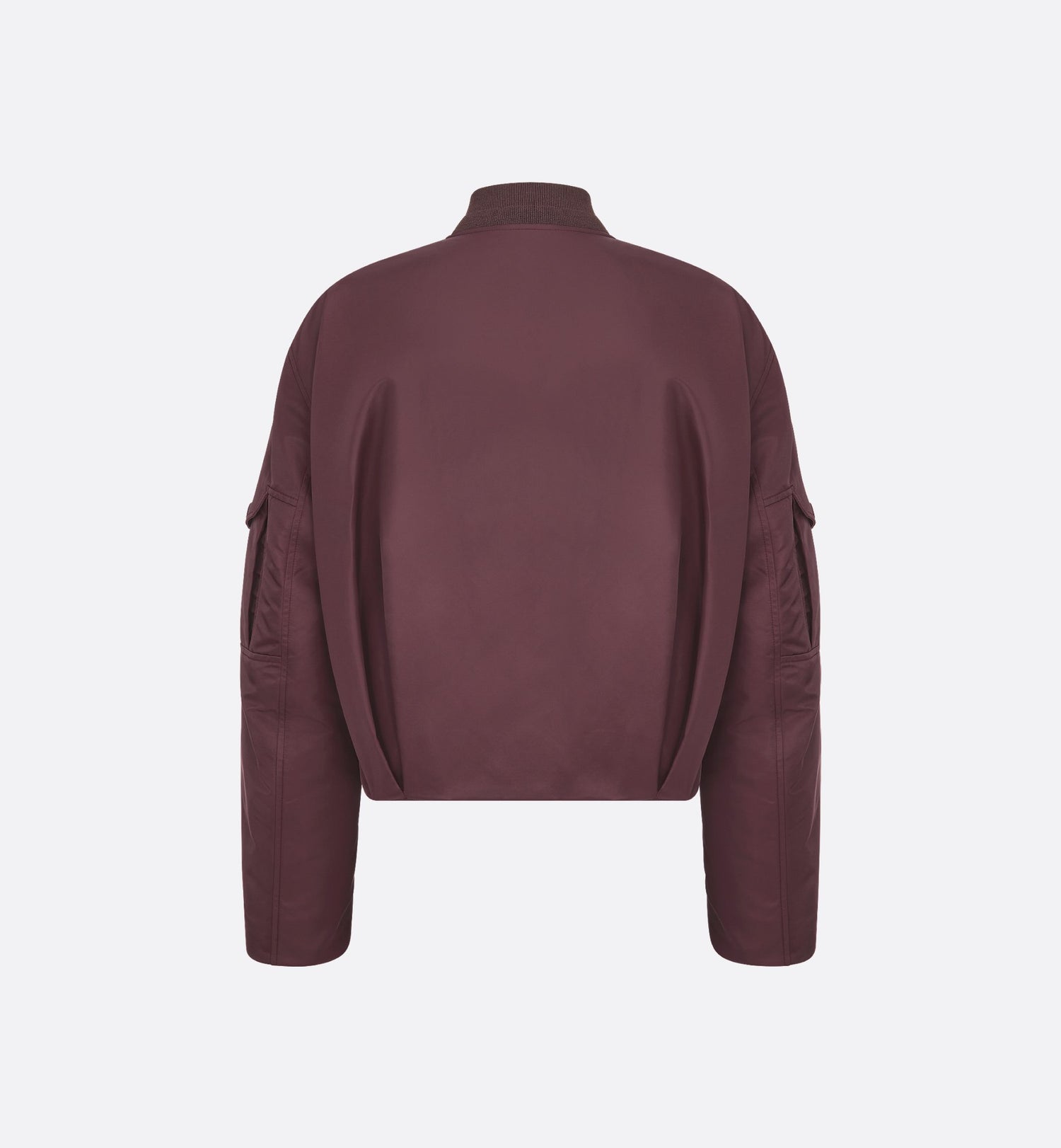 Cd Couture Bomber Jacket Burgundy Technical Fabric