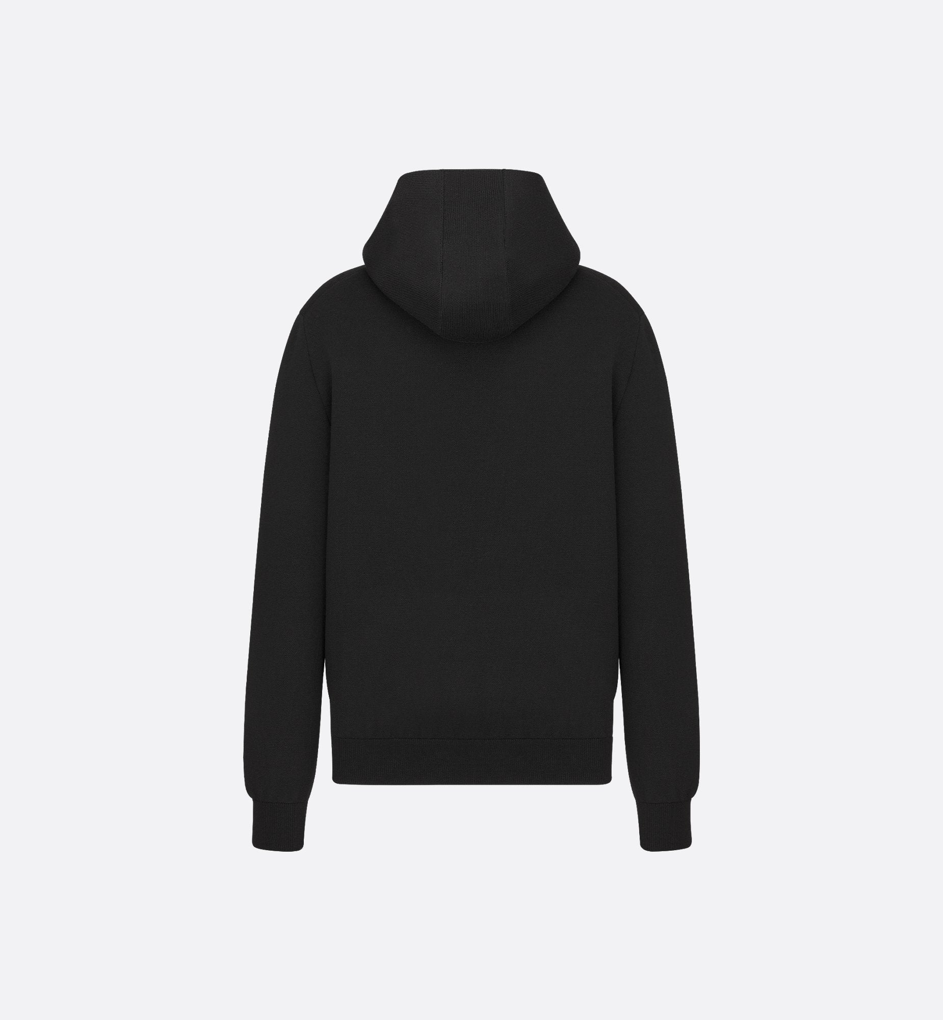 Cd Couture Hooded Sweatshirt Black Wool Blend