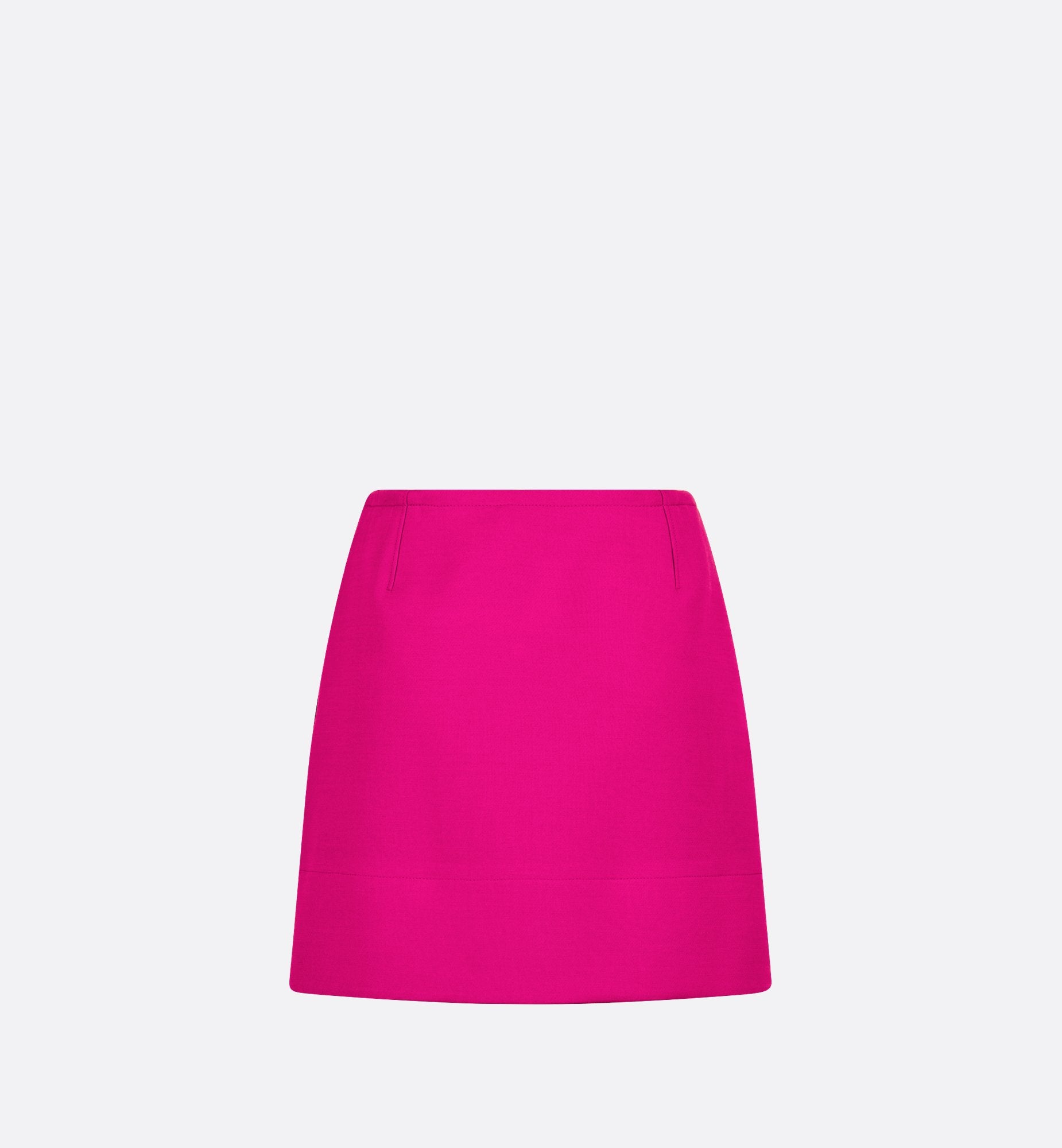 Miniskirt Fuchsia Wool And Silk