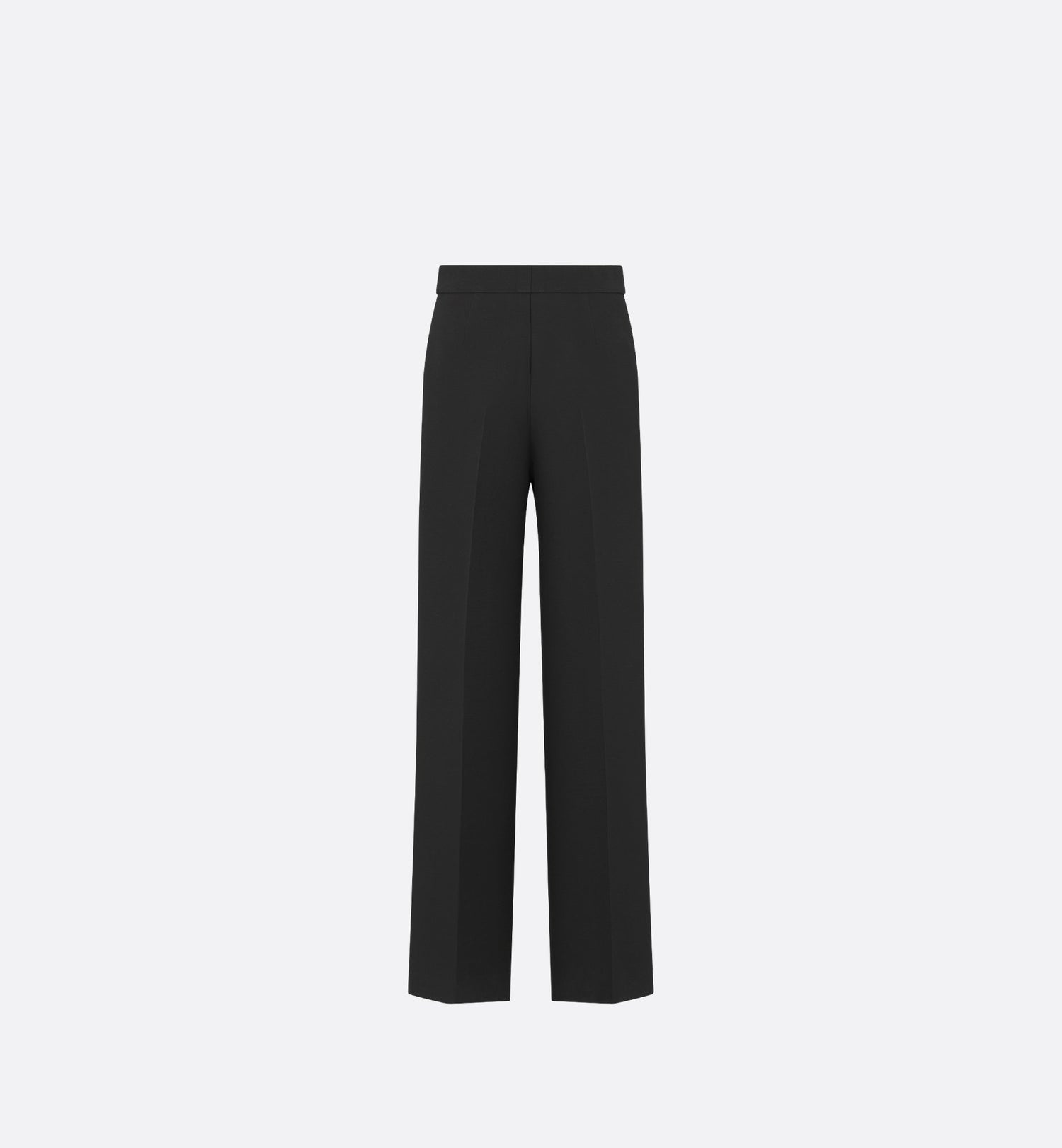 Regular Fit Pants Black Wool And Silk