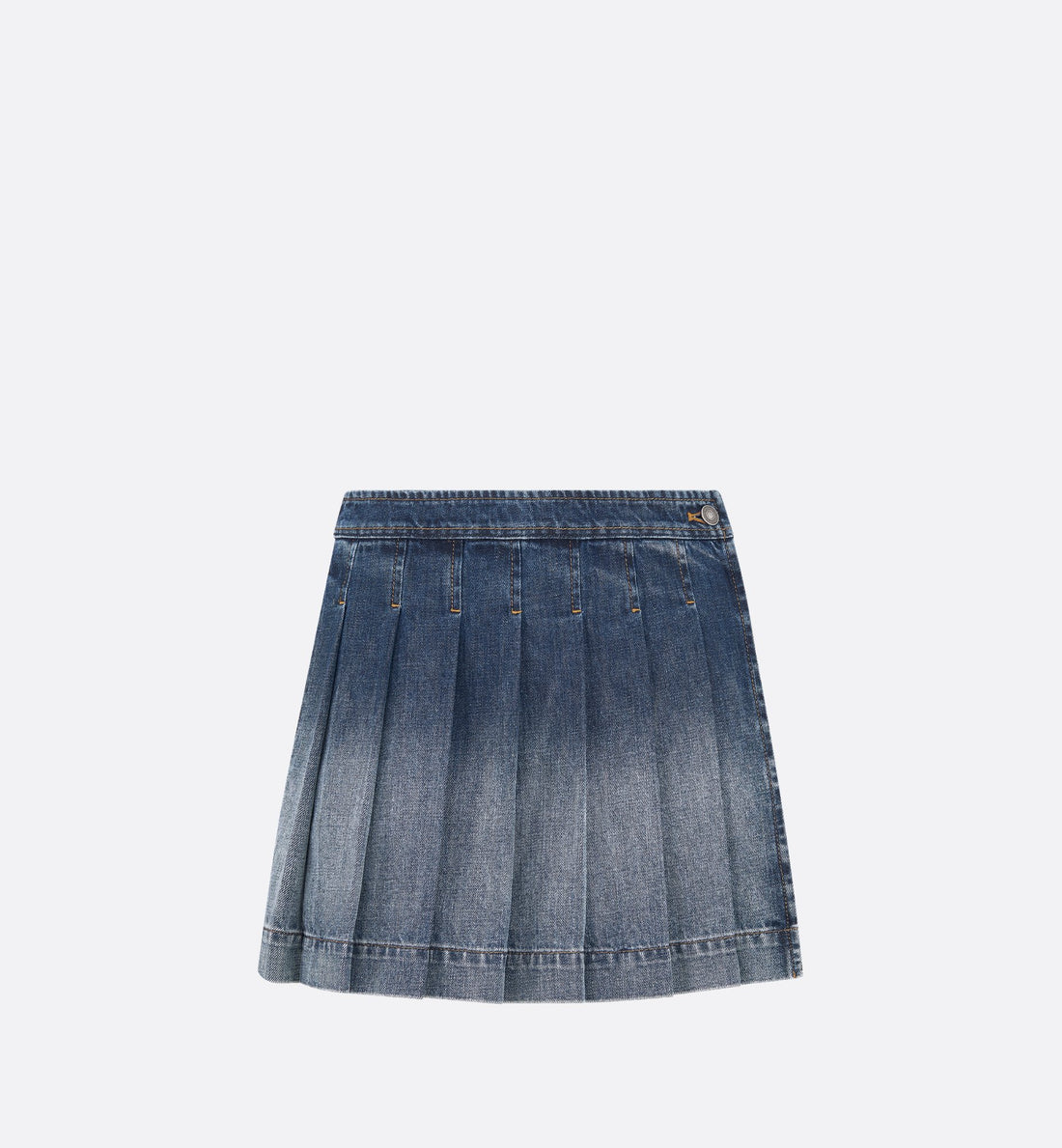 Wrap Miniskirt With Integrated Shorts Blue Stonewashed Cotton Denim With Dior Oblique Interior