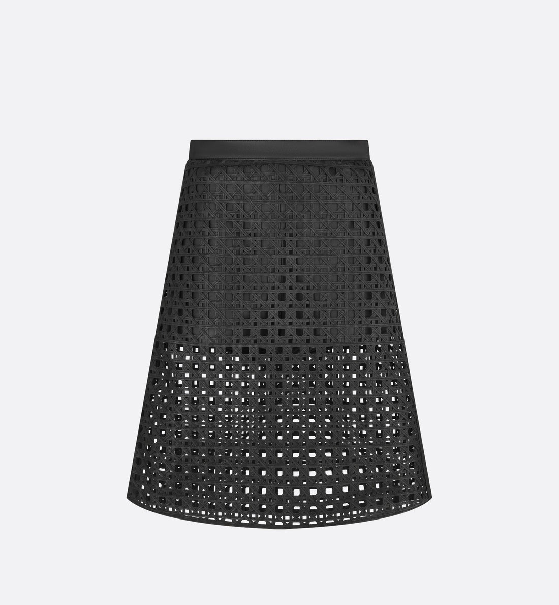 Cannage Skirt Black Openwork Lambskin