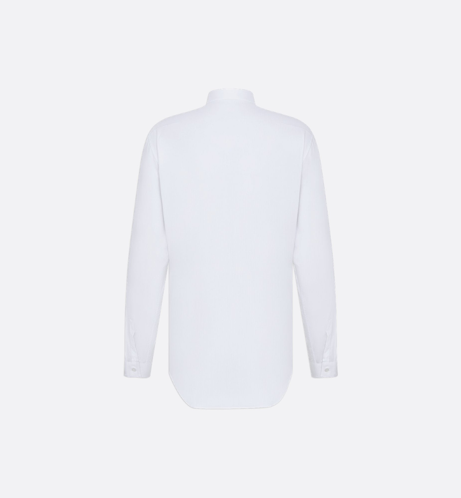 Shirt With Dior Embroidery White Cotton Poplin