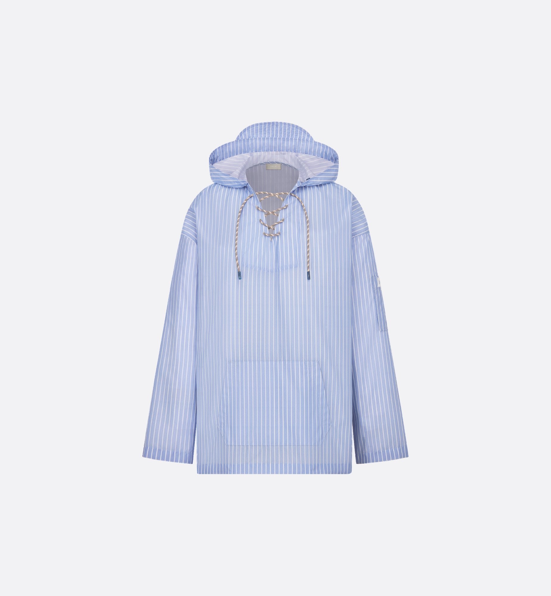 Hooded Shirt Blue Parley Ocean Plastic Technical Taffeta