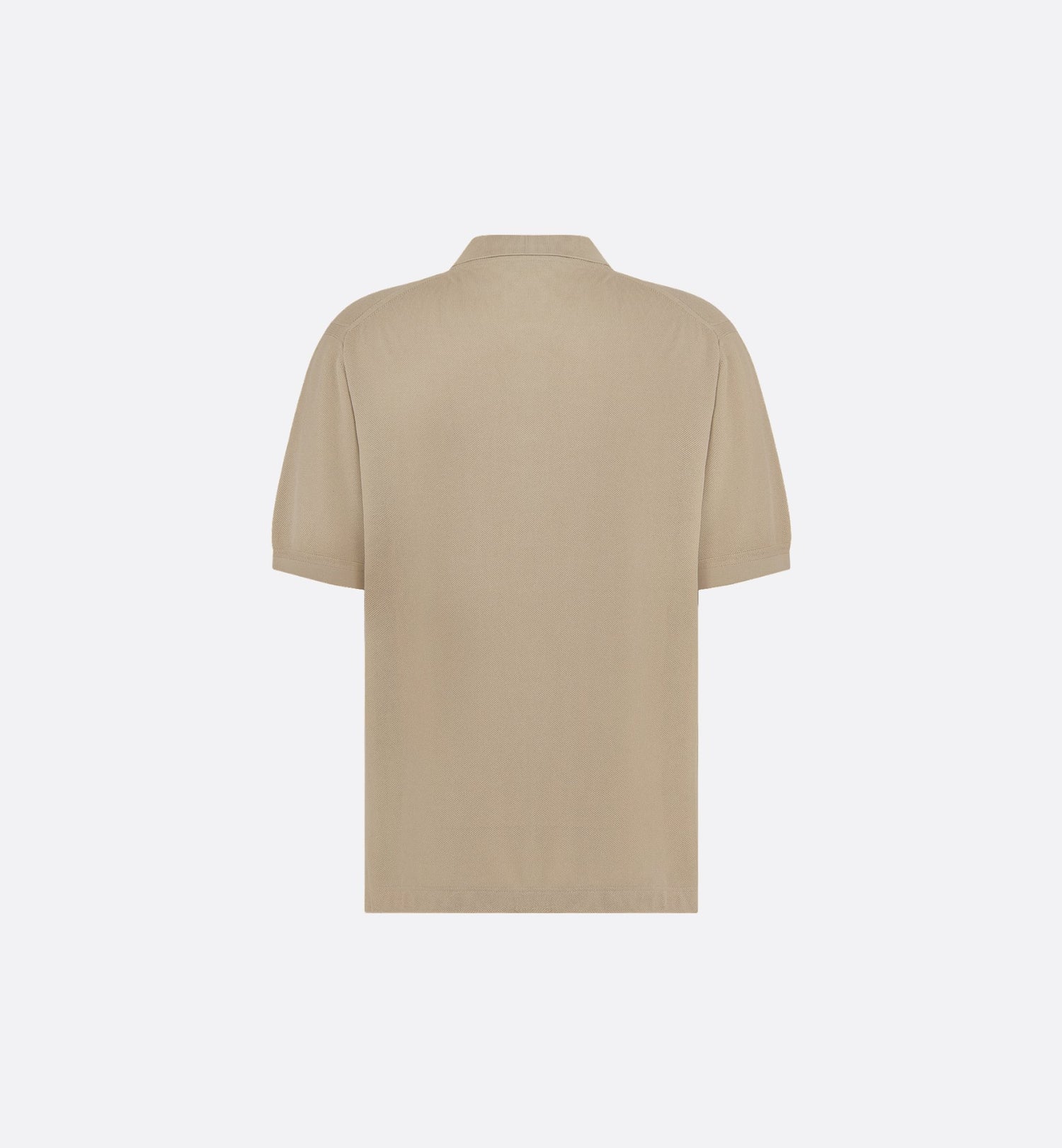 Cd Diamond Polo Shirt Beige Cotton And Silk Pique