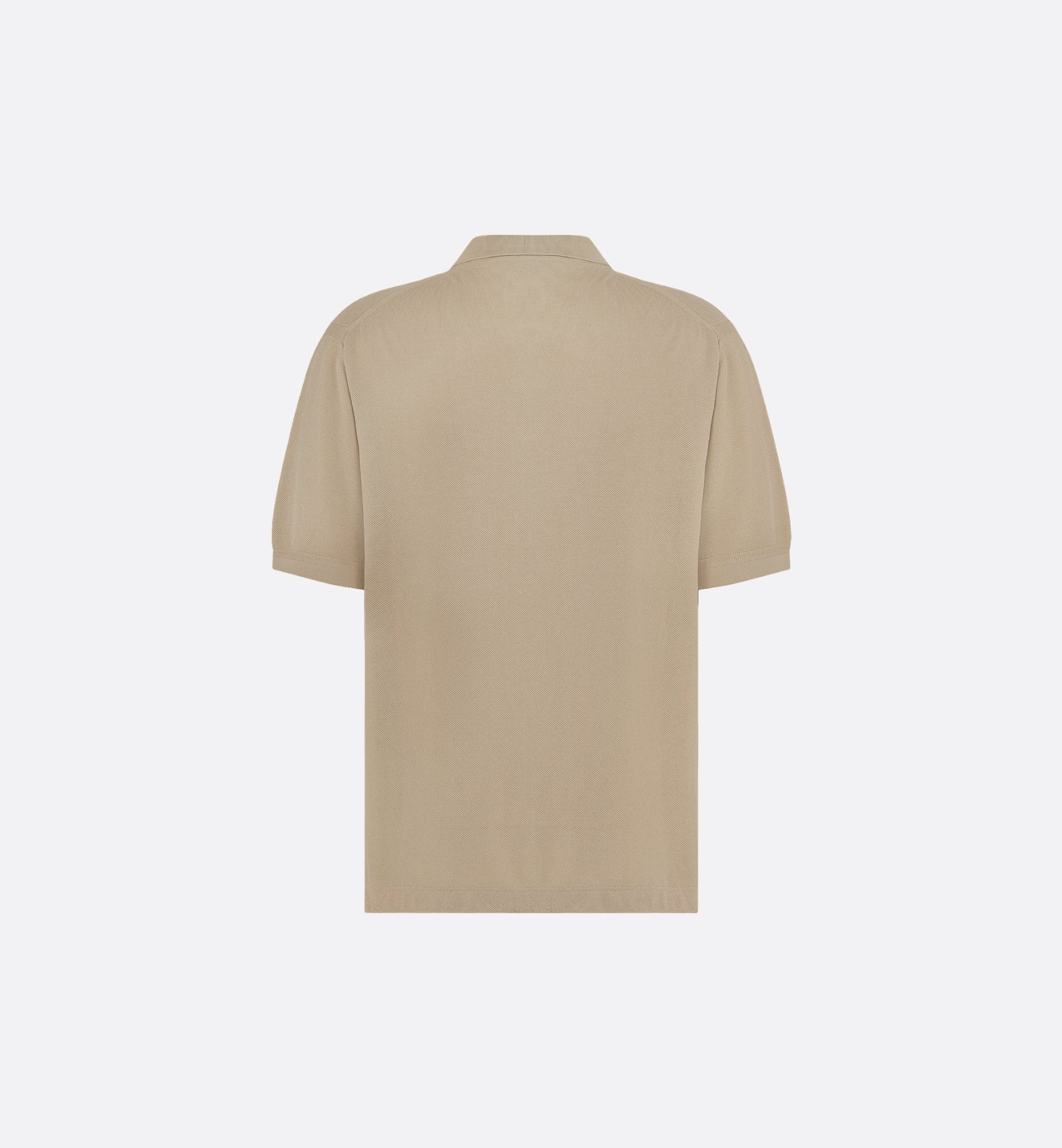 Cd Diamond Polo Shirt Beige Cotton And Silk Pique