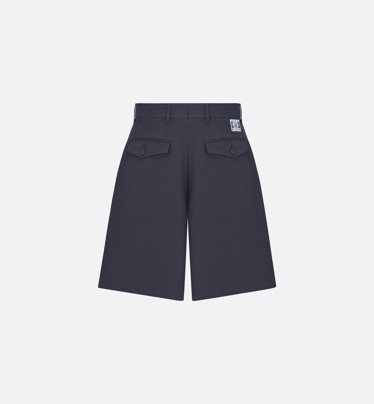 Charm Bermuda Shorts Navy Blue Emerized Cotton Blend