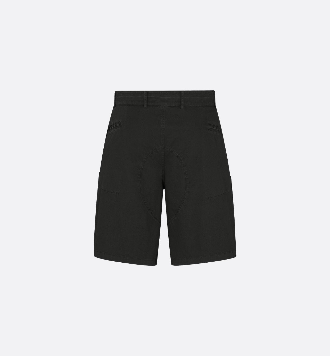 Dior And Stone Island Bermuda Shorts Black Cotton-Blend Satin