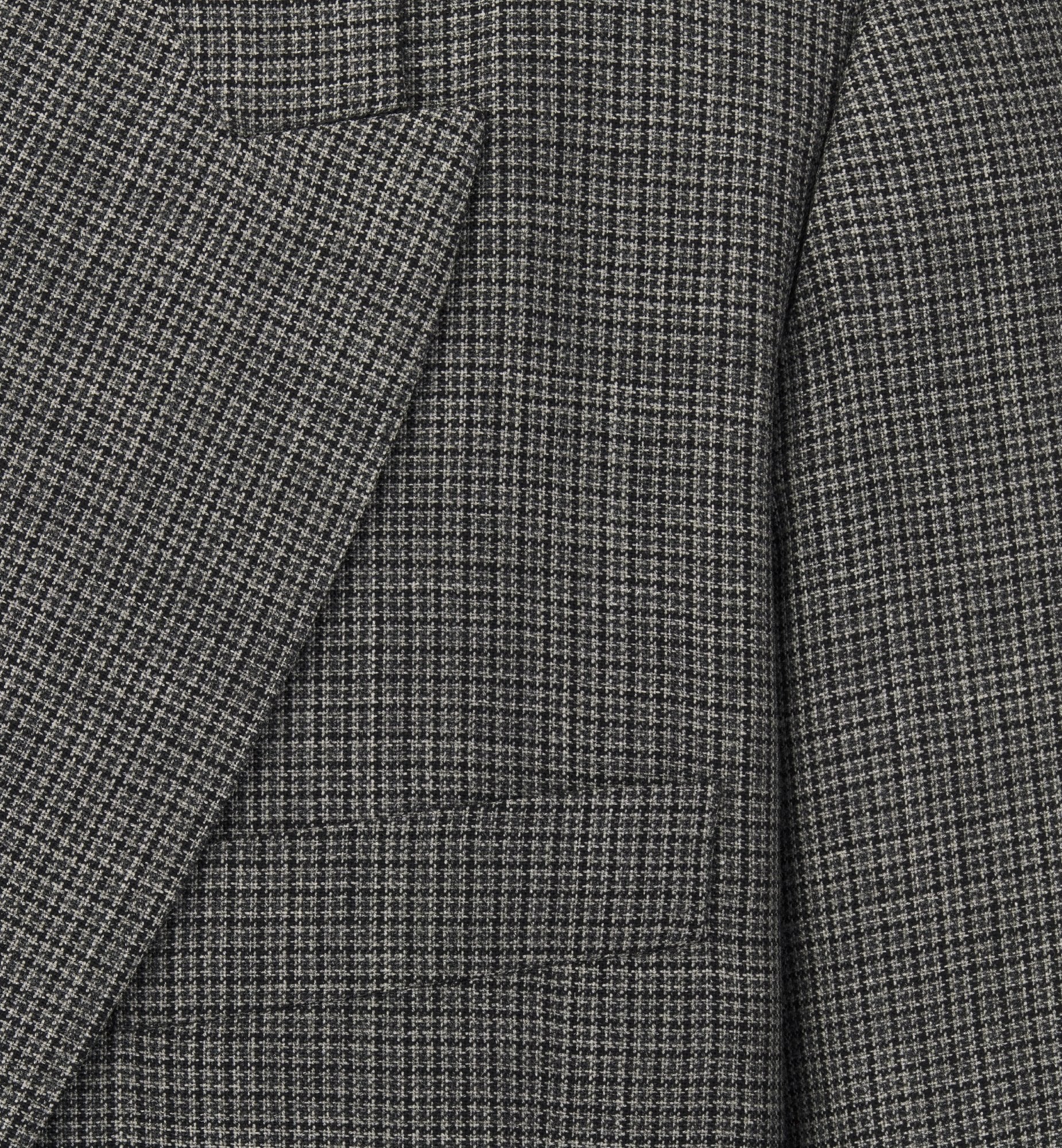 Long Jacket Gray Checkered Virgin Wool