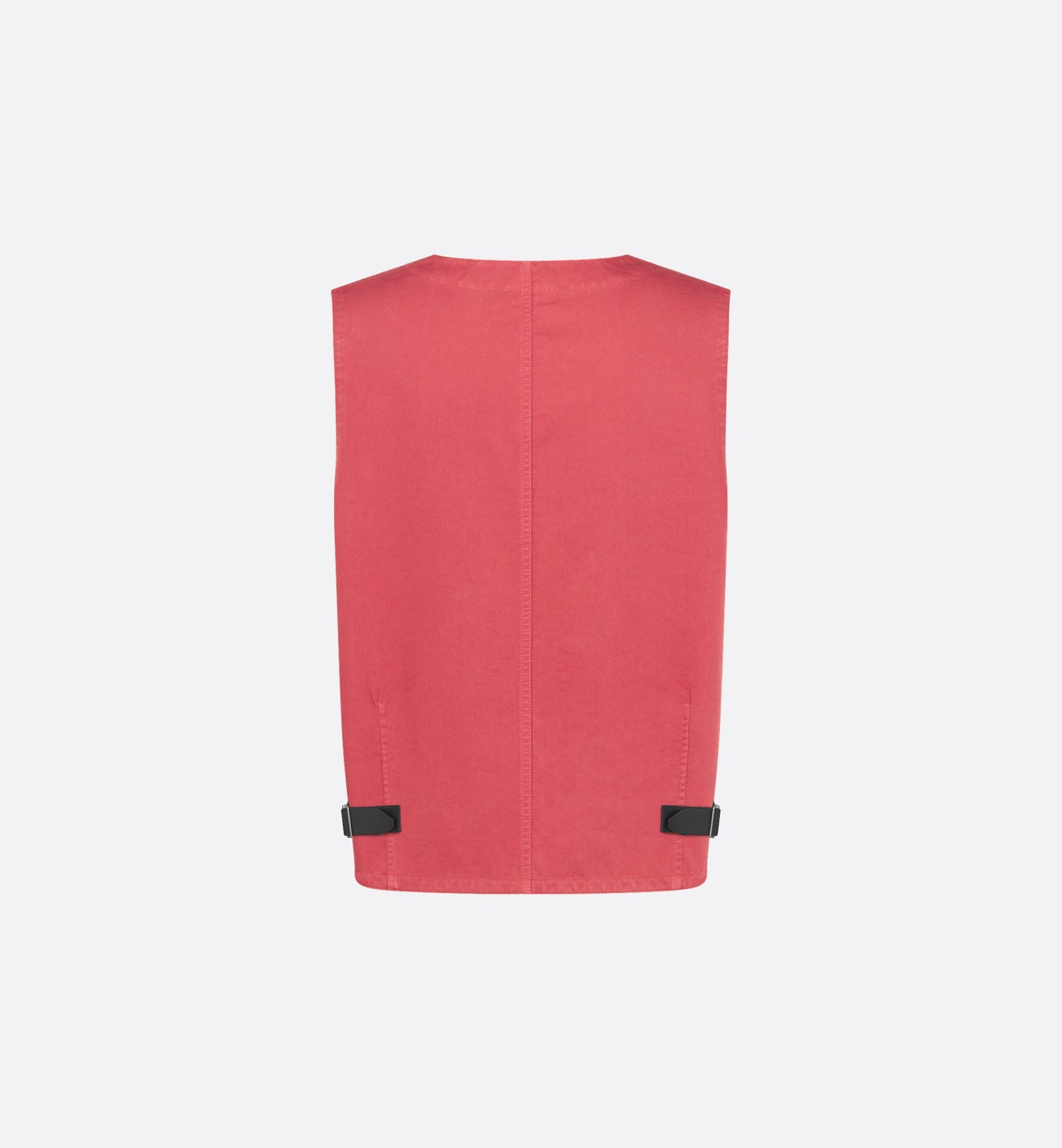 Dior And Stone Island Vest Red Cotton-Blend Satin