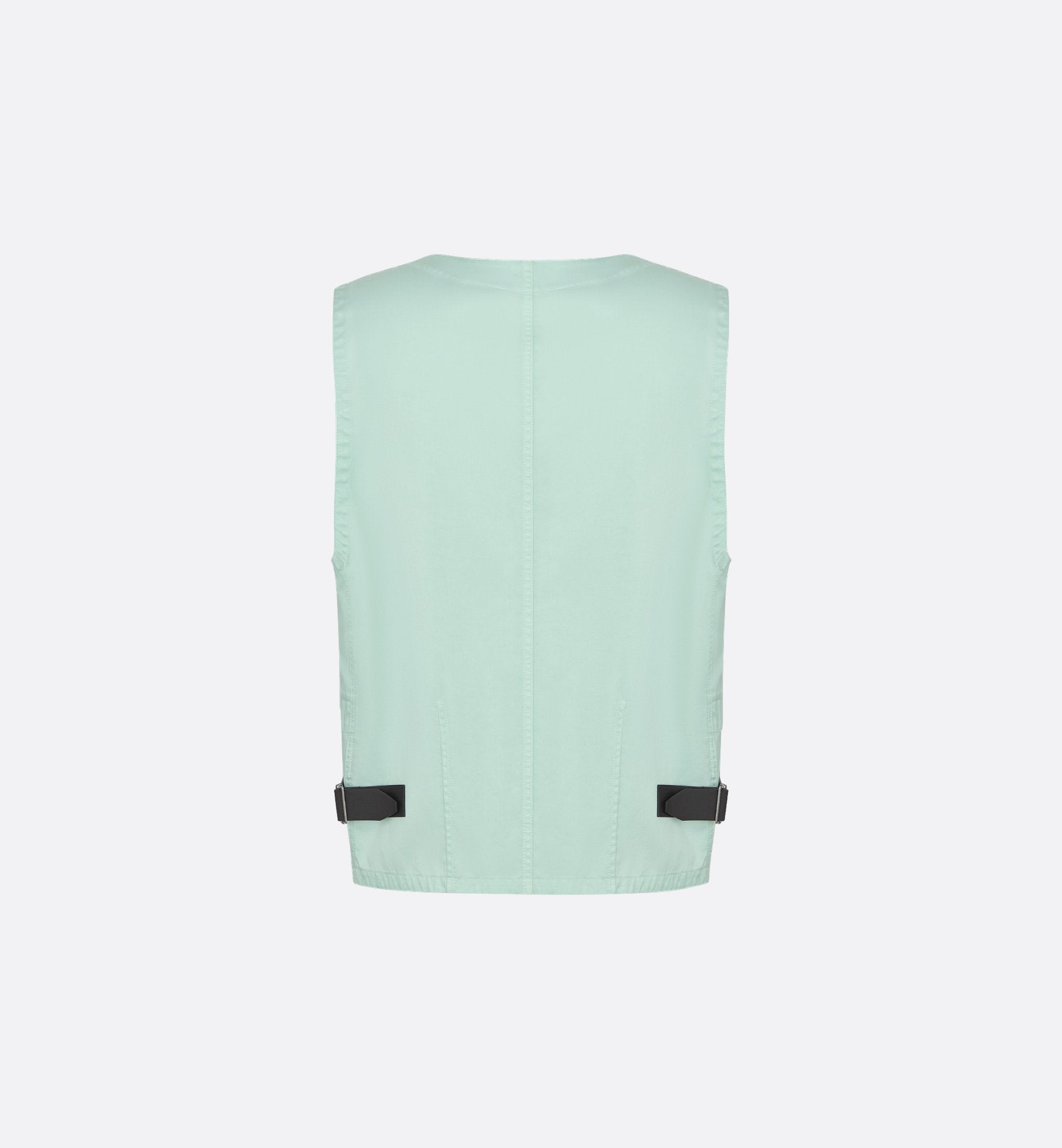 Dior And Stone Island Vest Light Green Cotton-Blend Satin