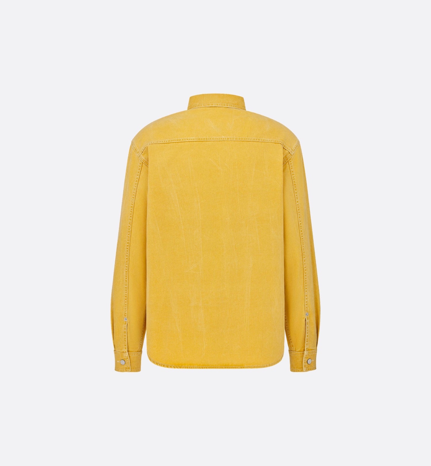 Dior And Stone Island Overshirt Yellow Cotton