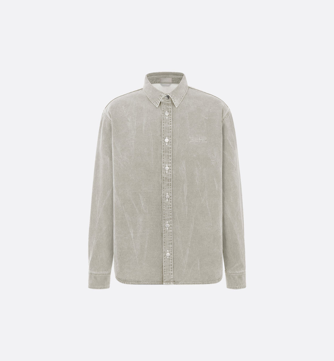 Dior And Stone Island Overshirt Gray Cotton