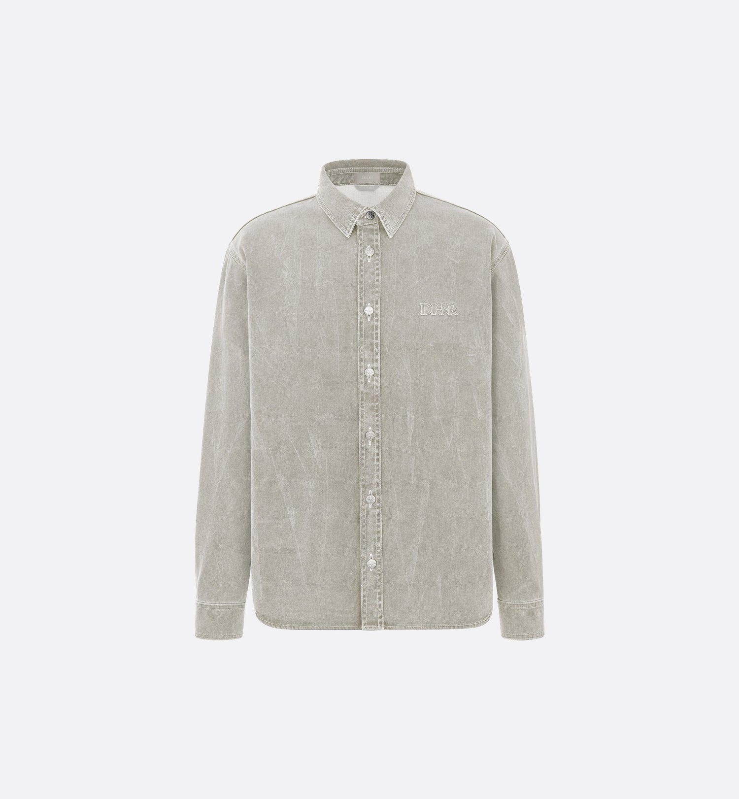 Dior And Stone Island Overshirt Gray Cotton