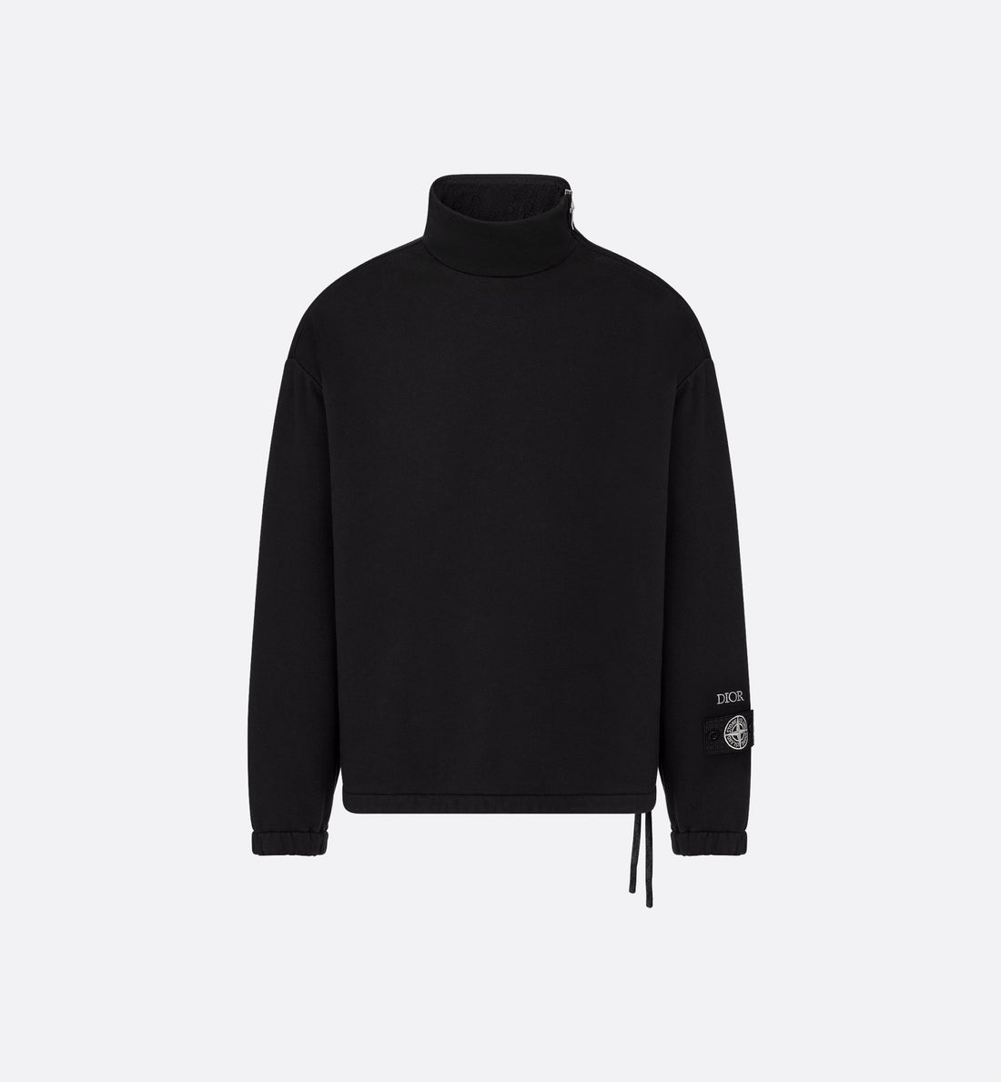 Dior And Stone Island Sweatshirt Black Cotton Fleece