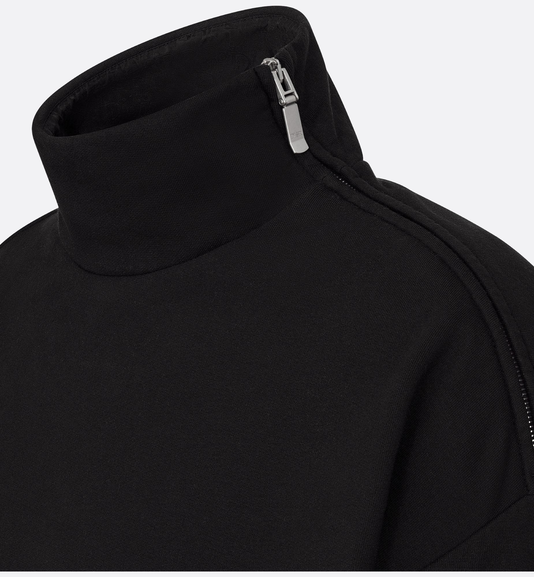 Dior And Stone Island Sweatshirt Black Cotton Fleece